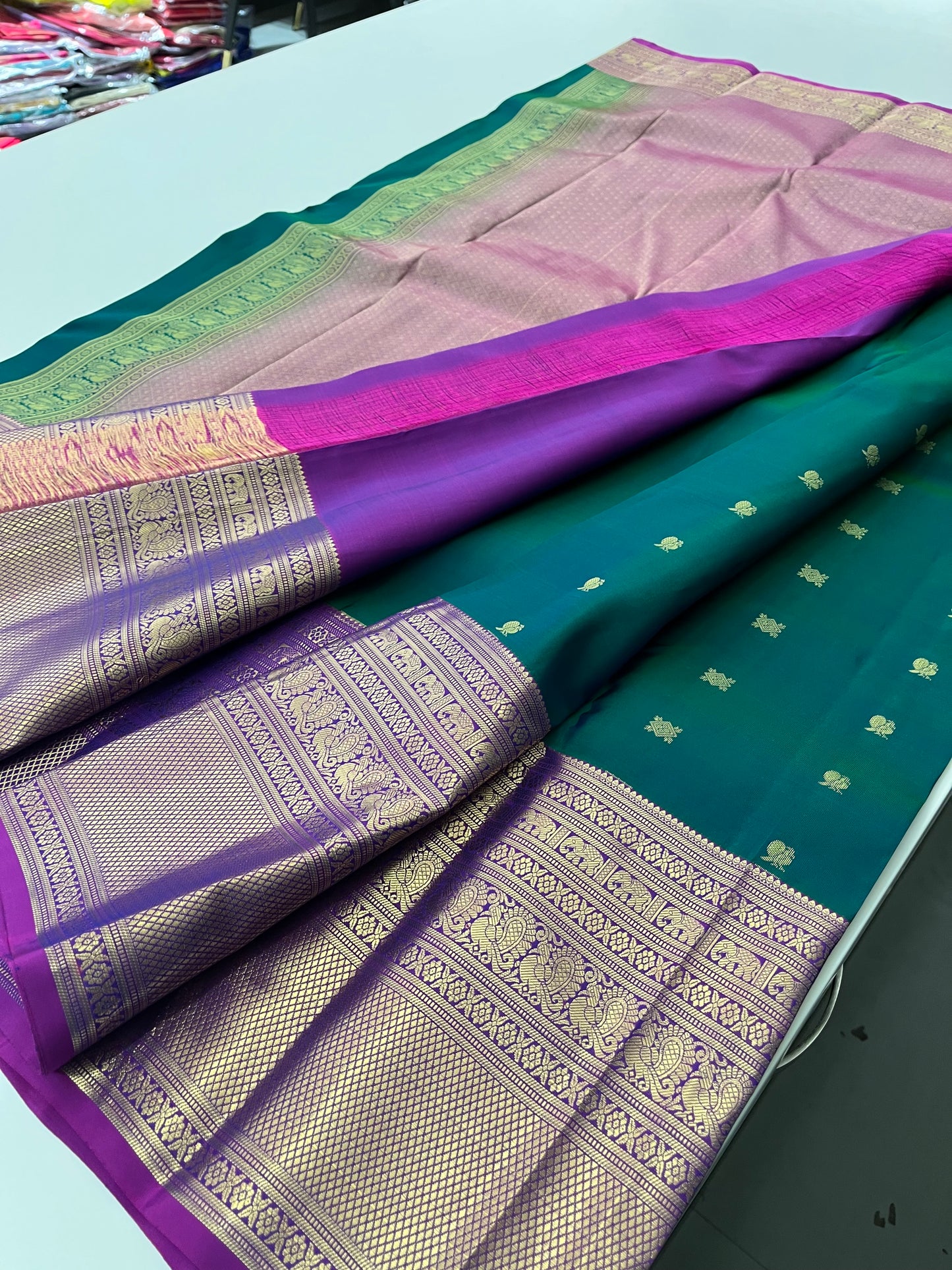 Pure Kanchipuram silk saree with silk mark certified