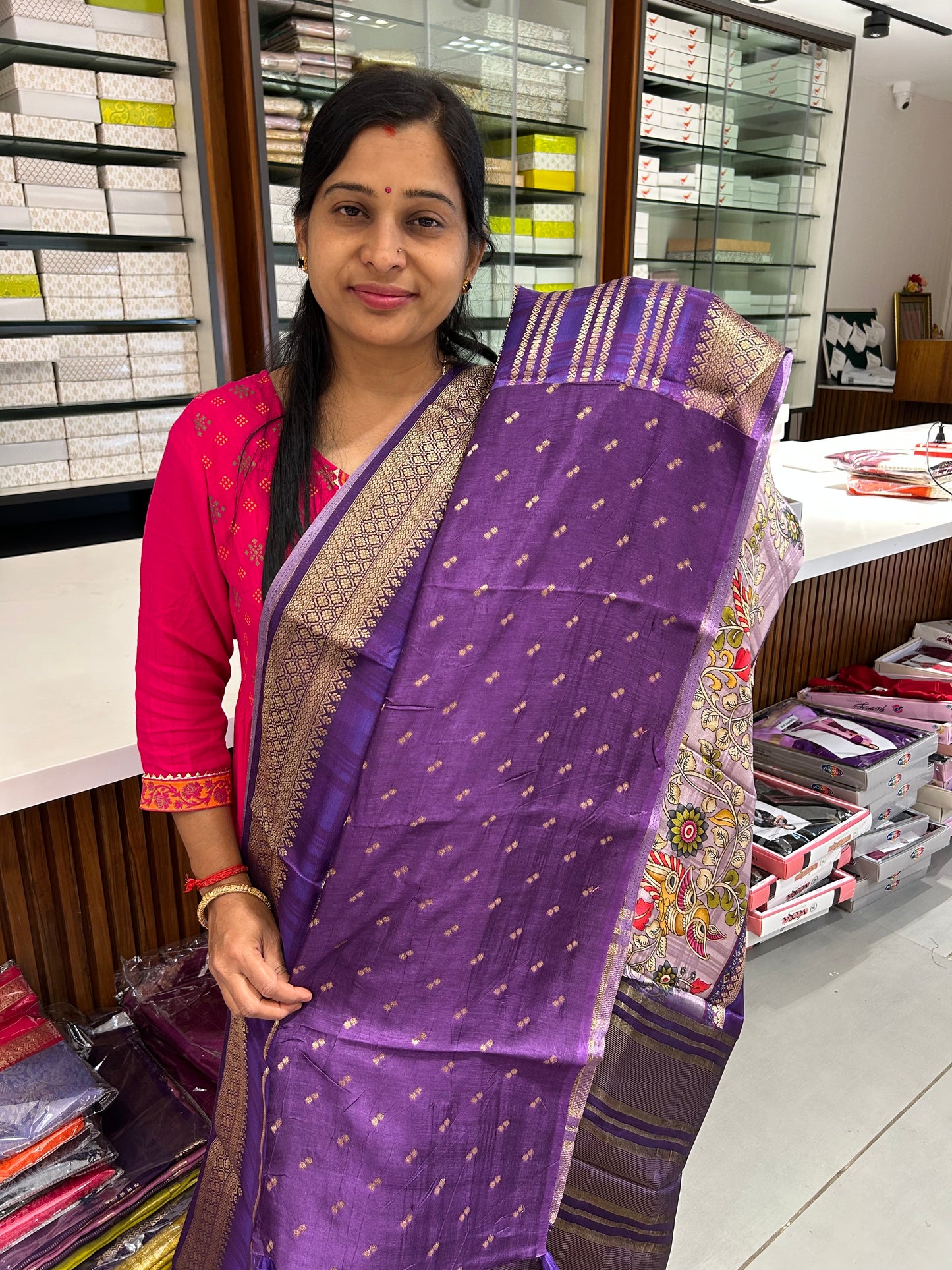 Kalamkari Crape Printed