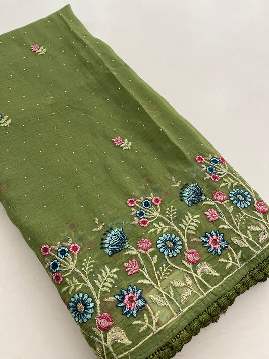 Soft organza embroidery