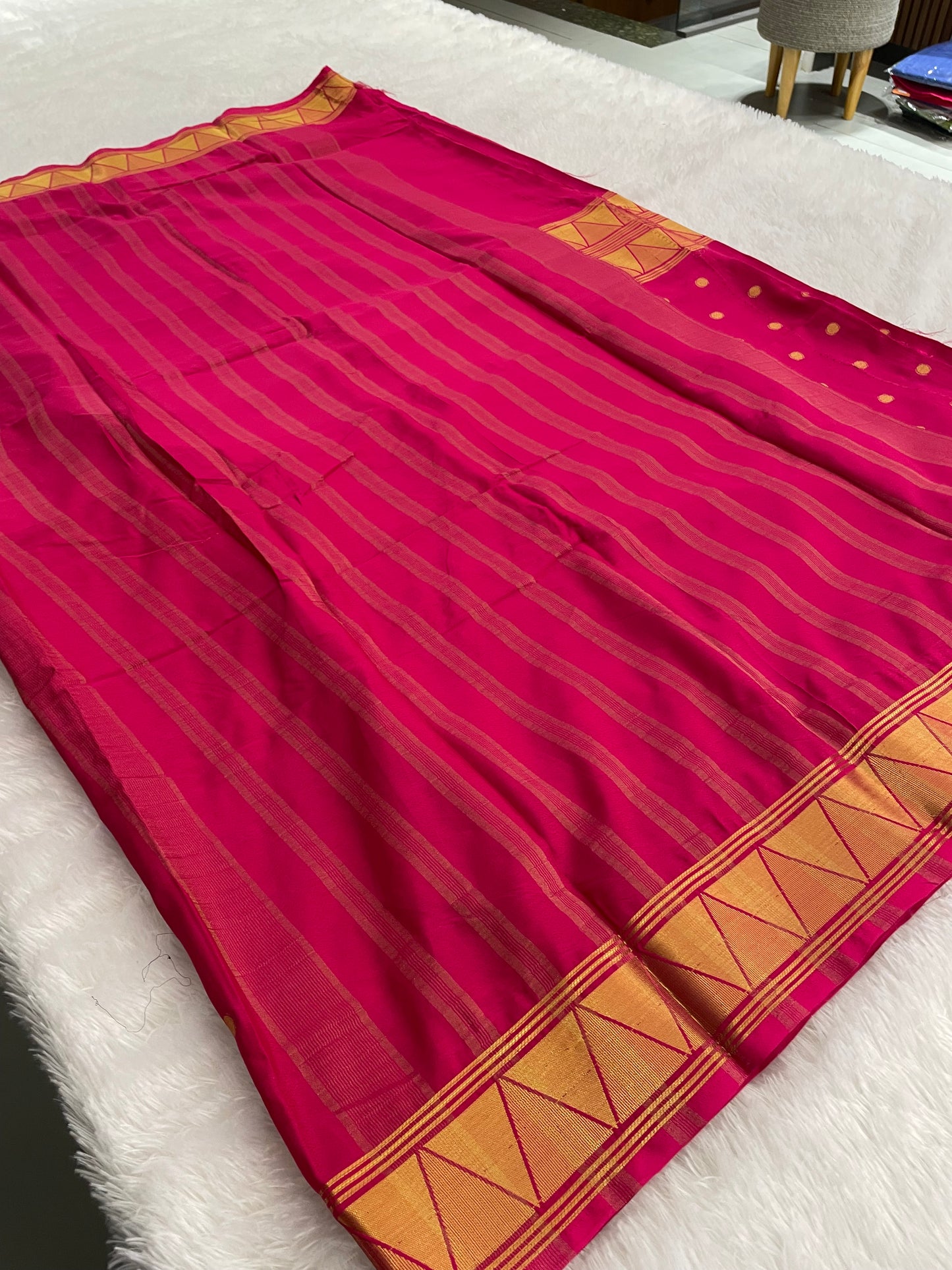 Printed crape silk