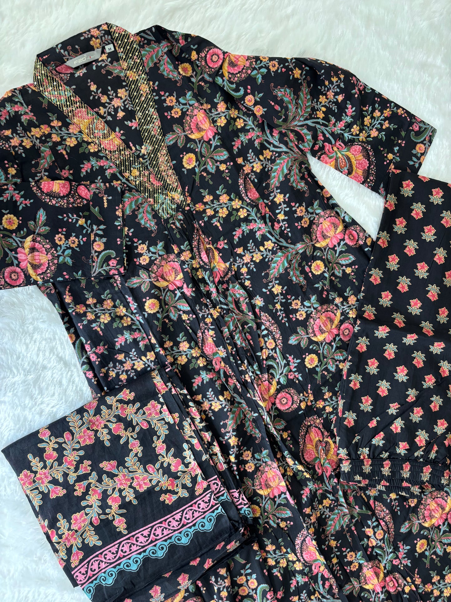 Floral Anarkali Kurti With Plaazo