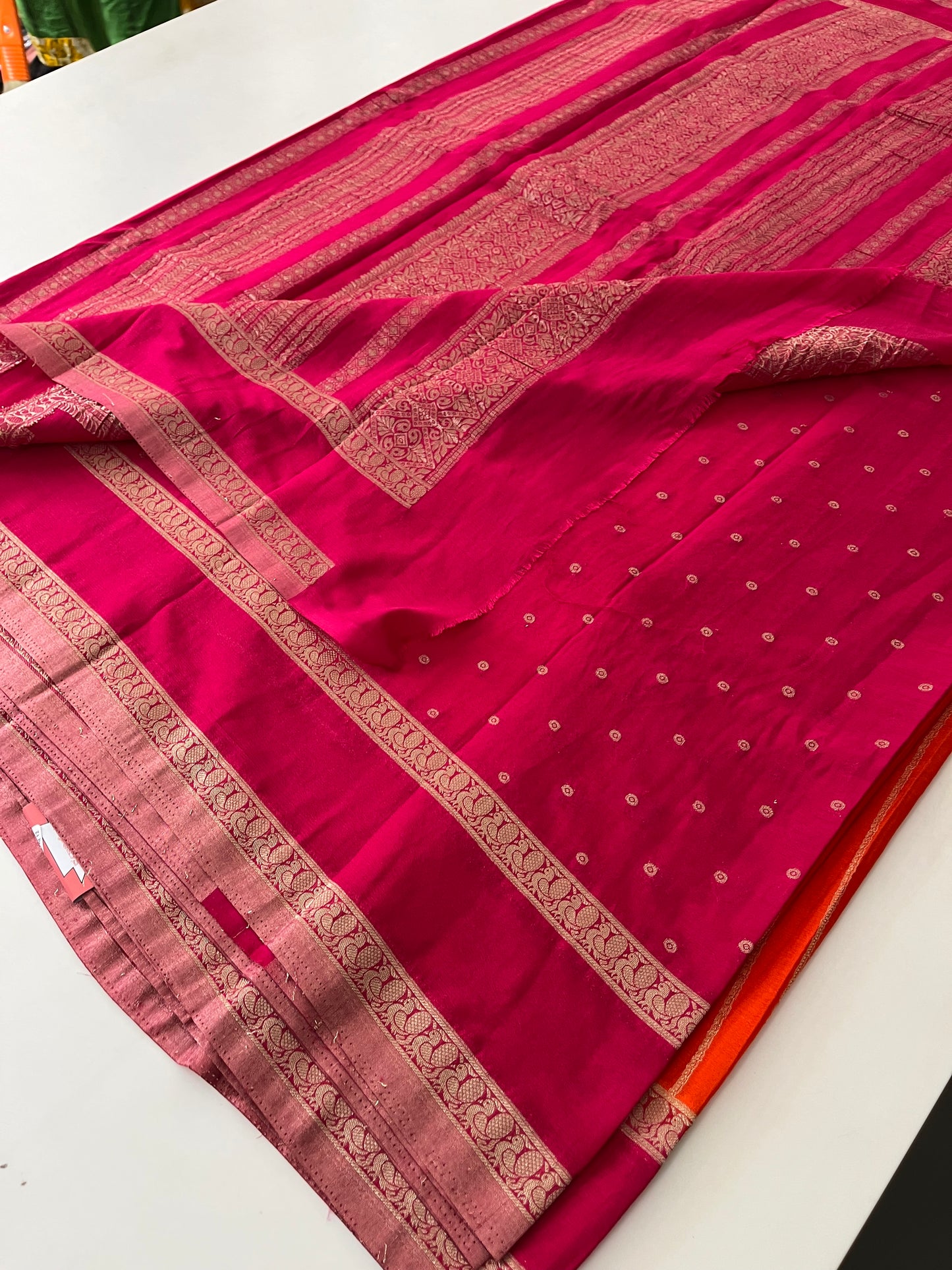 Designer crape Chinnon saree