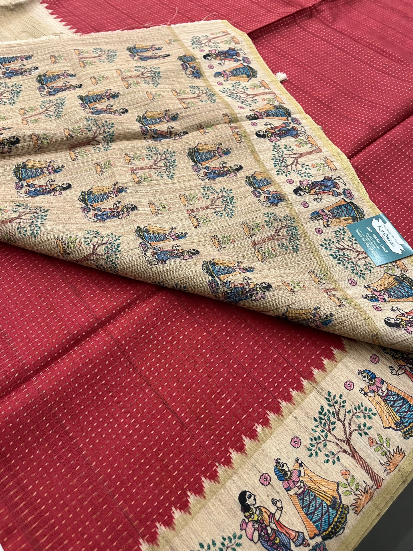 Jute silk Kalamkari blouse