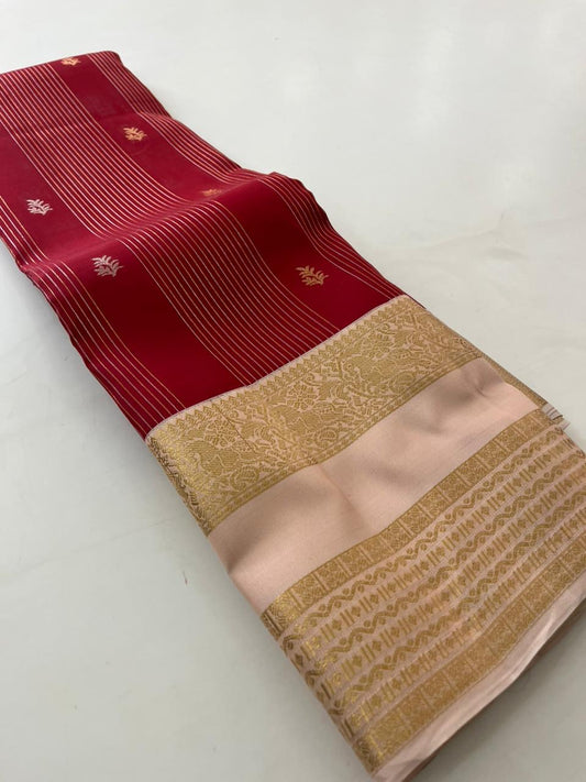 Dark Pink x Light Pink Kanchi Pattu Saree