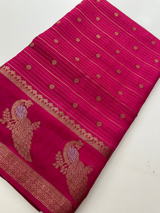 Tussar Chiffon Saree