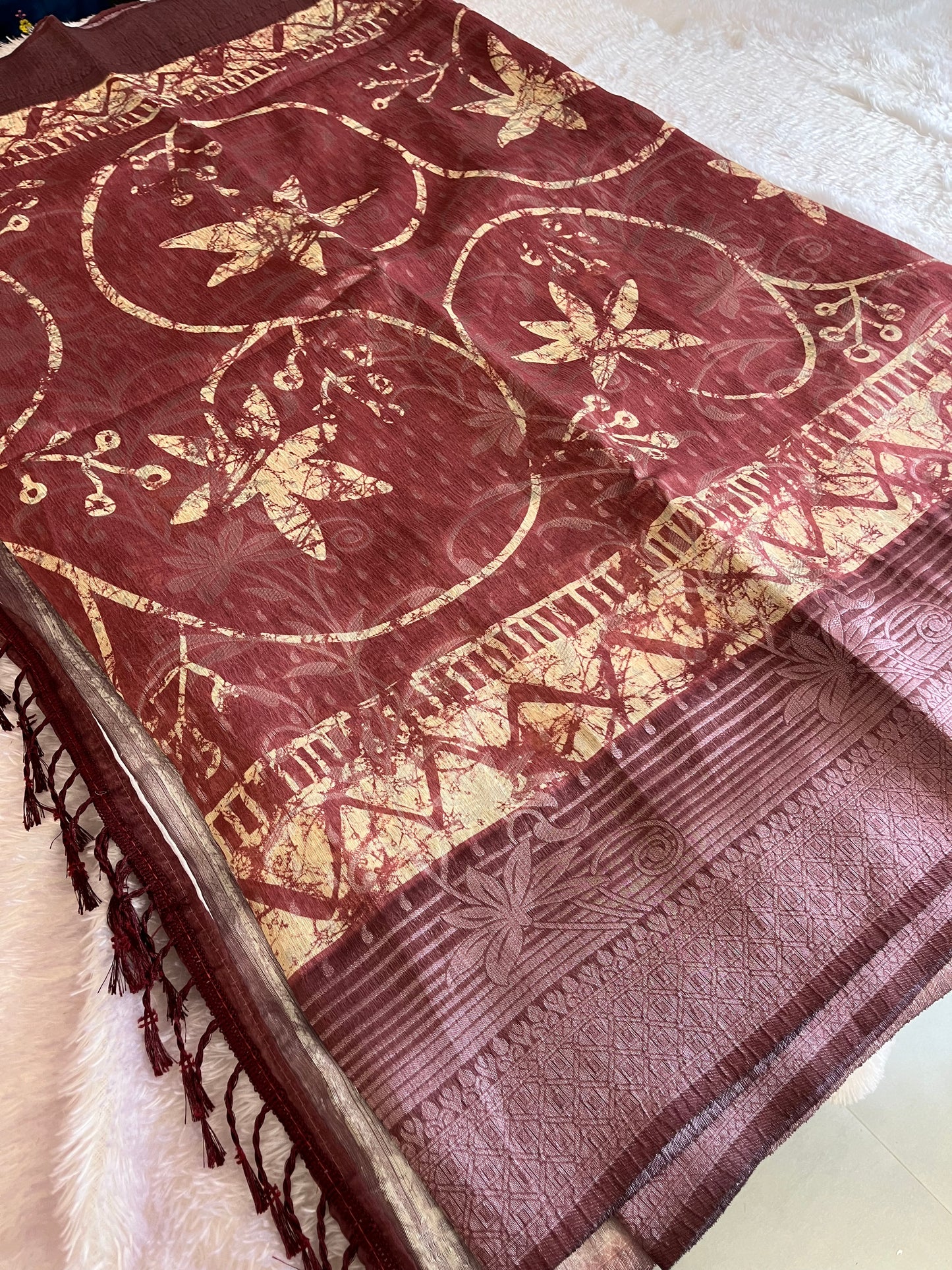 Printed Tussar Fancy