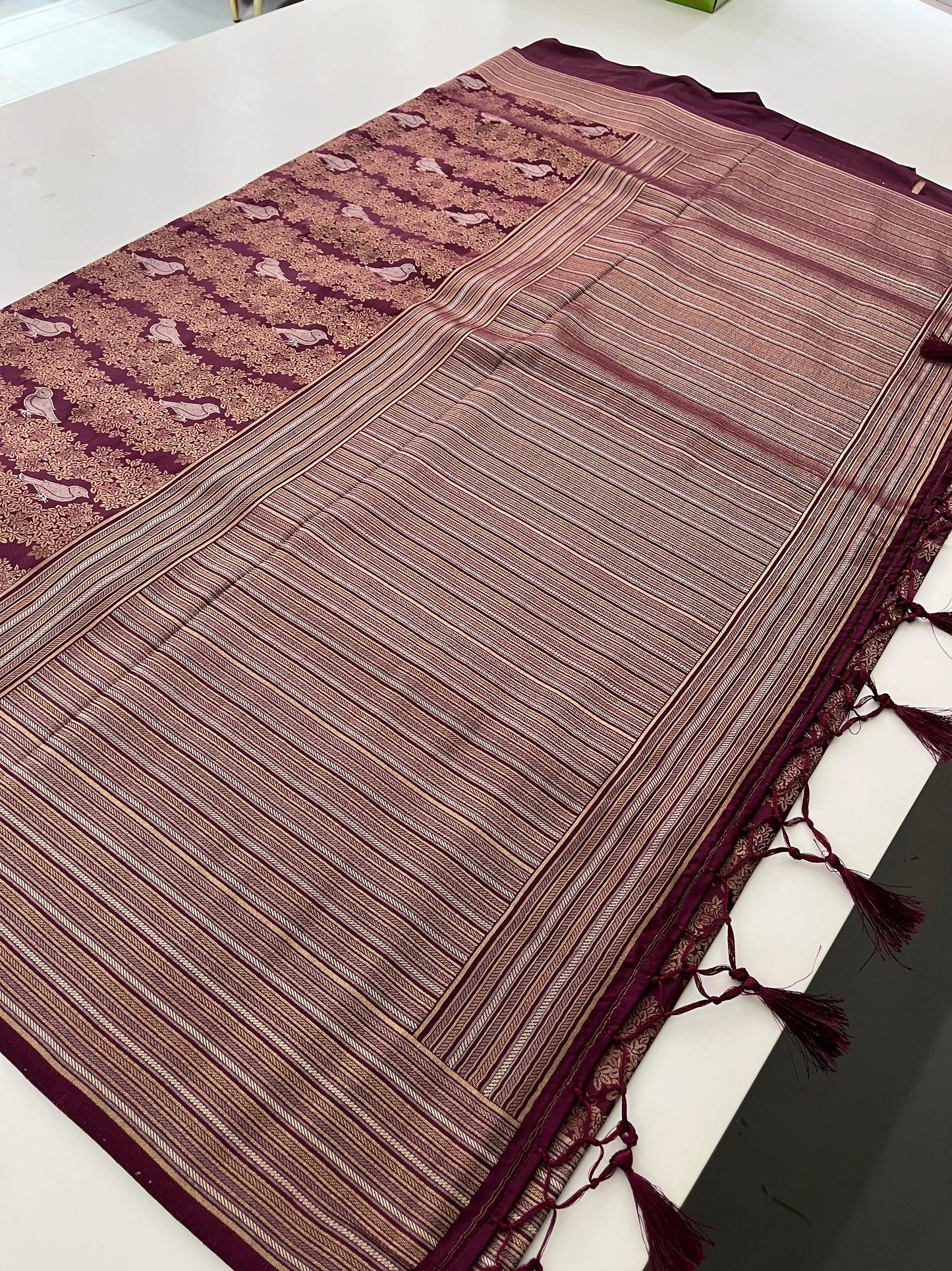 Banarasi crepe Brocade Saree