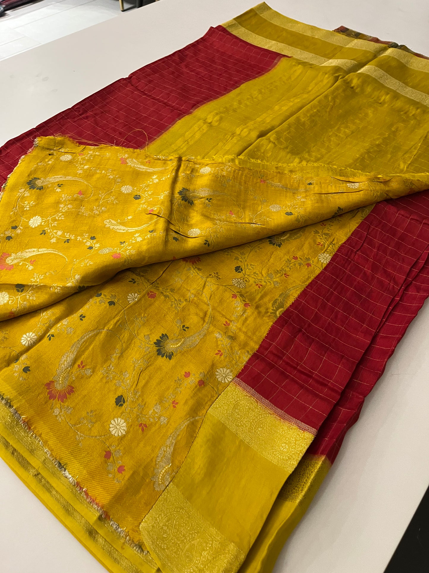 Dupion silk saree