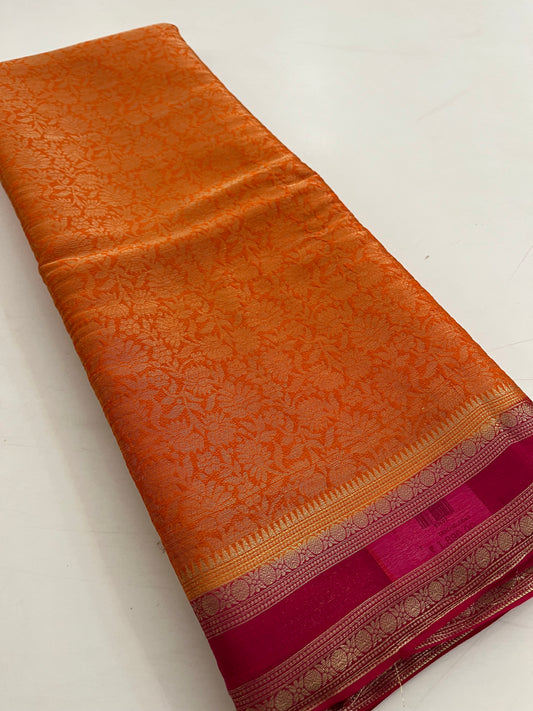 Brocade Banarasi soft silk