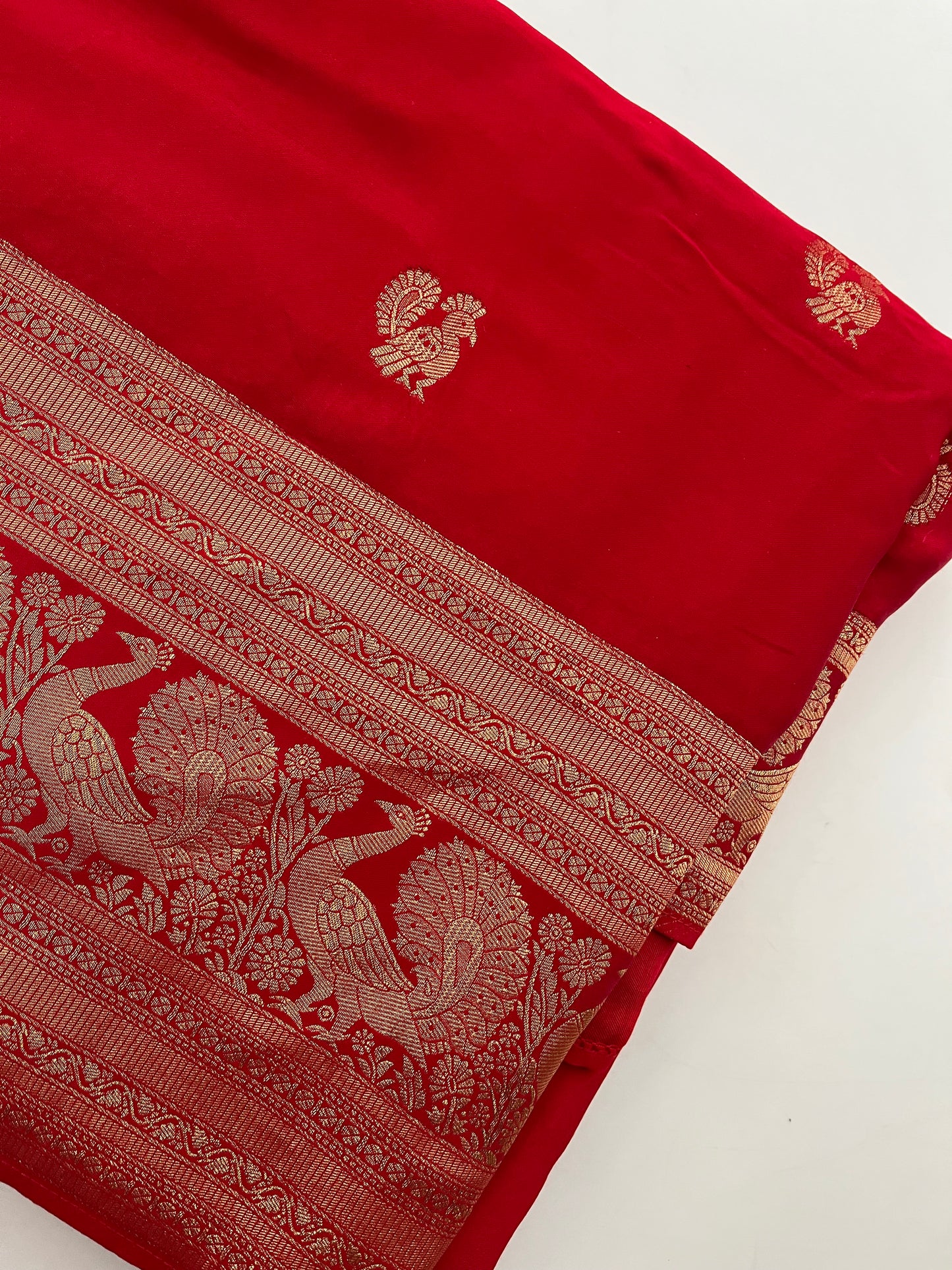 Ju4 Pure Satin Crepe Silk