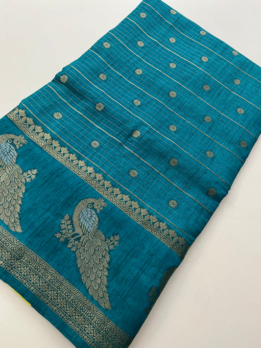 Tussar Chiffon Saree