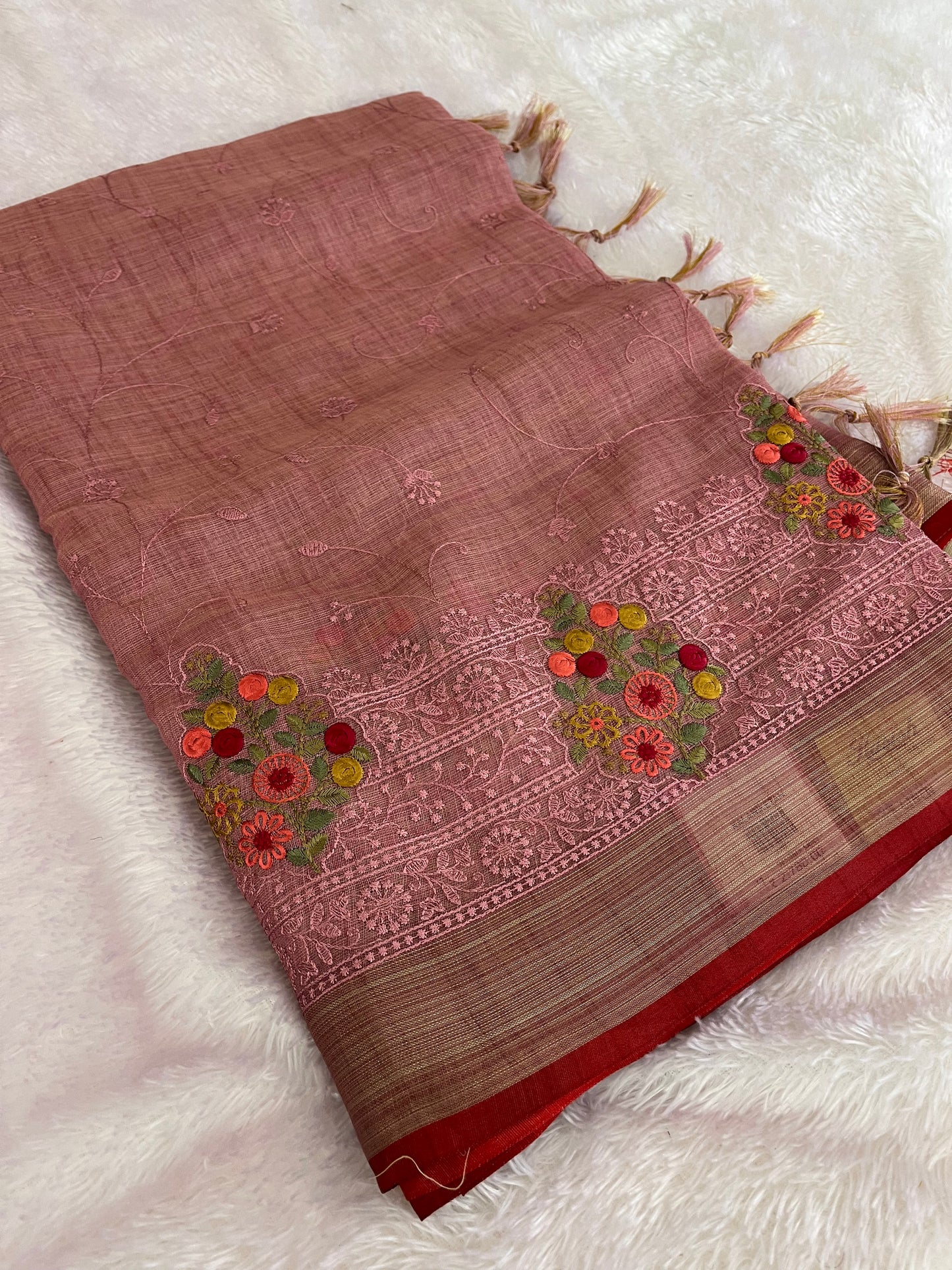 Designer linen Fancy Embroidery Buttas