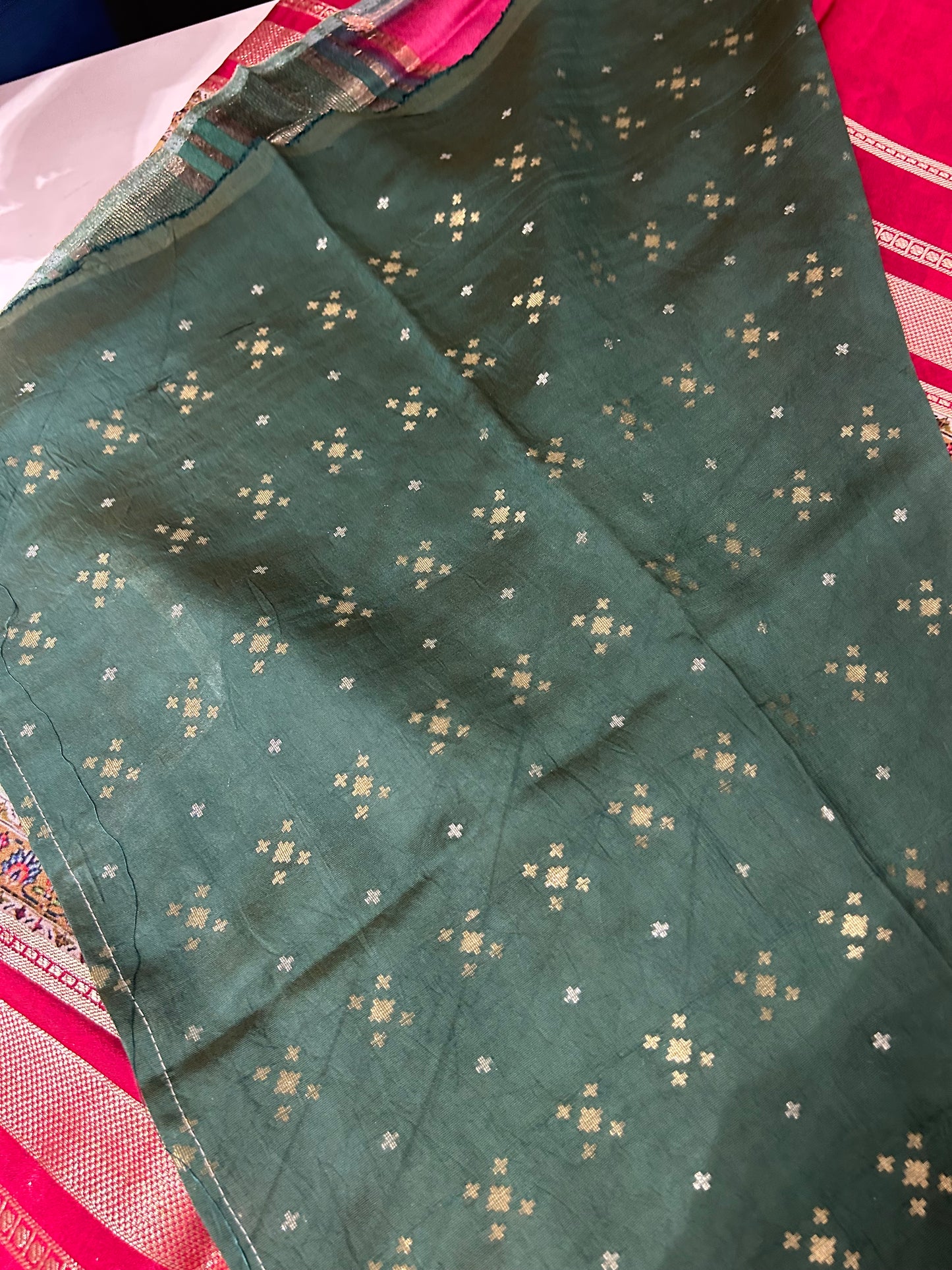 Kalamkari Printed Semi Mysore Silk Saree Pink-AP16