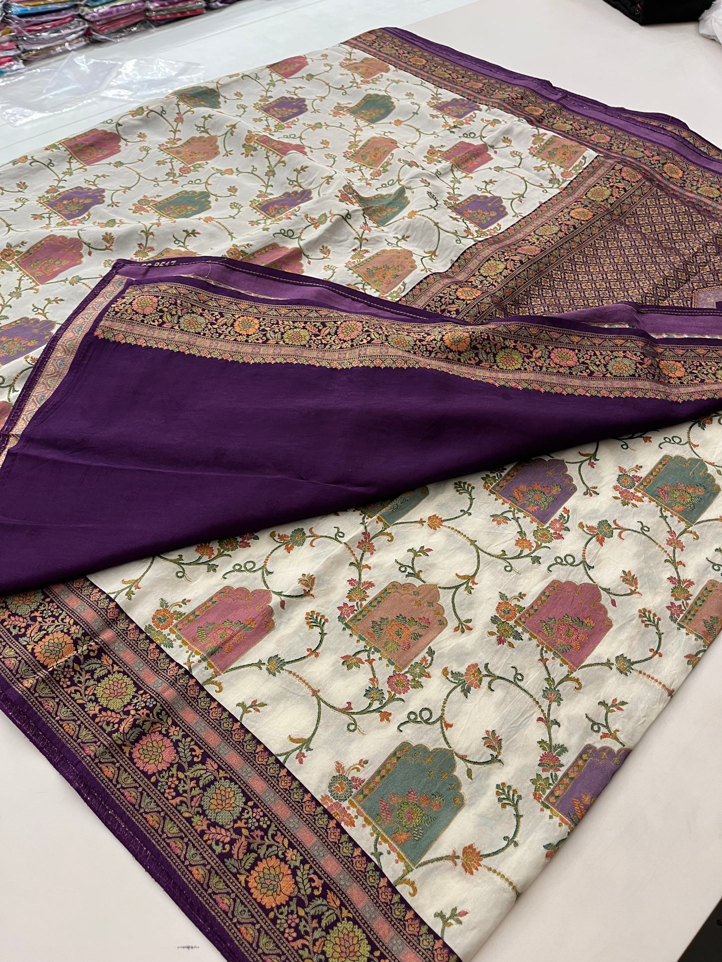 Ju3 Pure Dupion Silk Saree