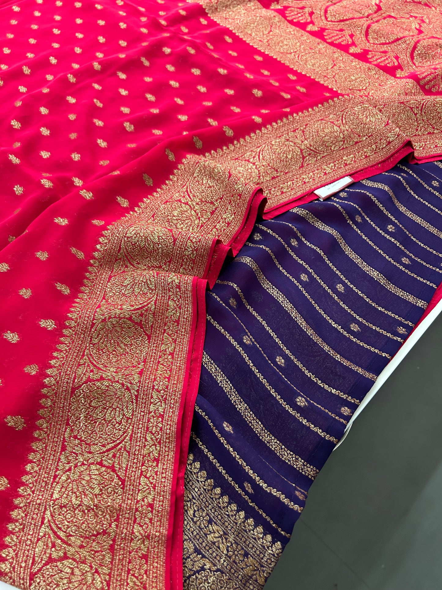 PURE VISCOSE CHIFFON SAREE-M20