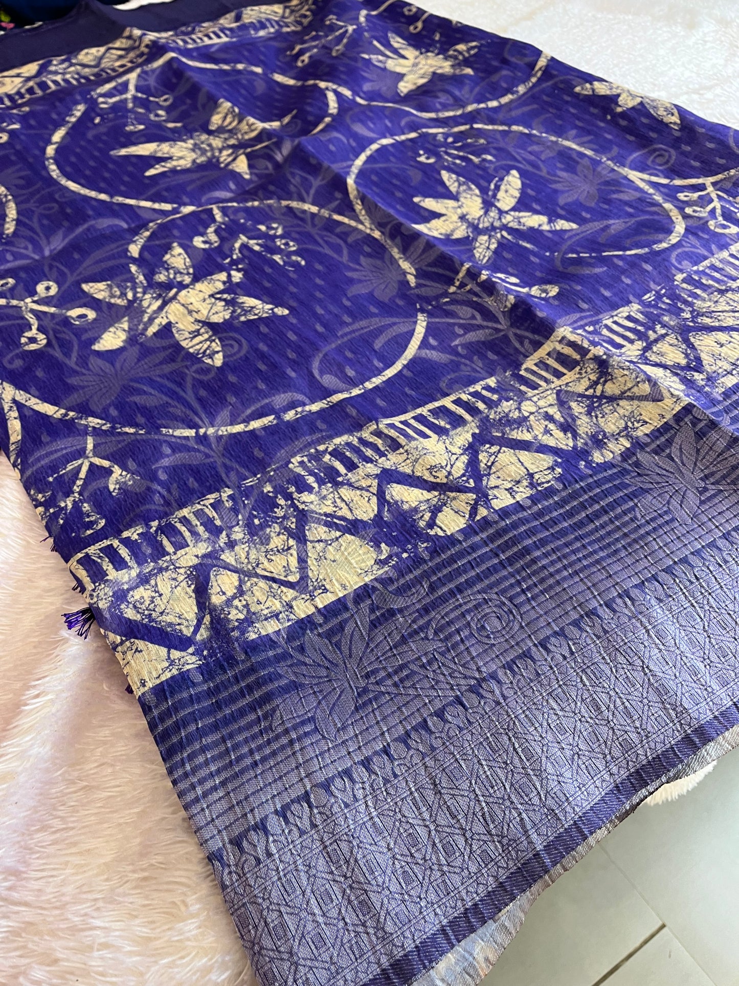Printed Tussar Fancy