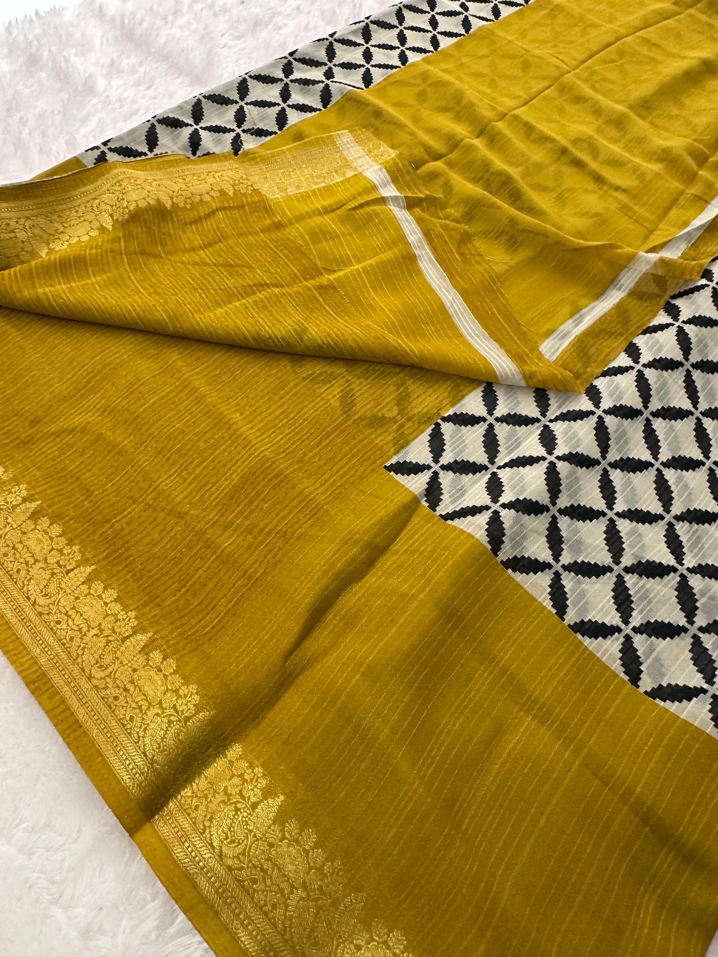 Crape Chiffon Saree-A13
