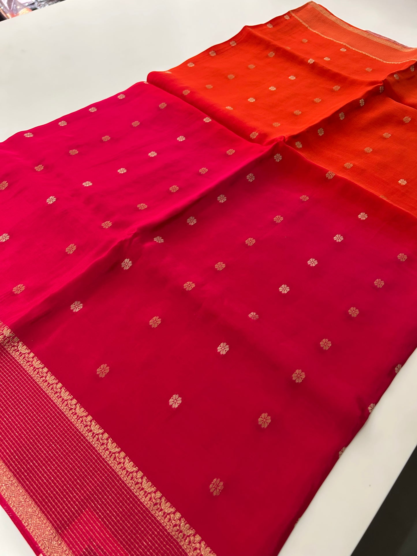 Banarsi Viscose Faded Saree-M18