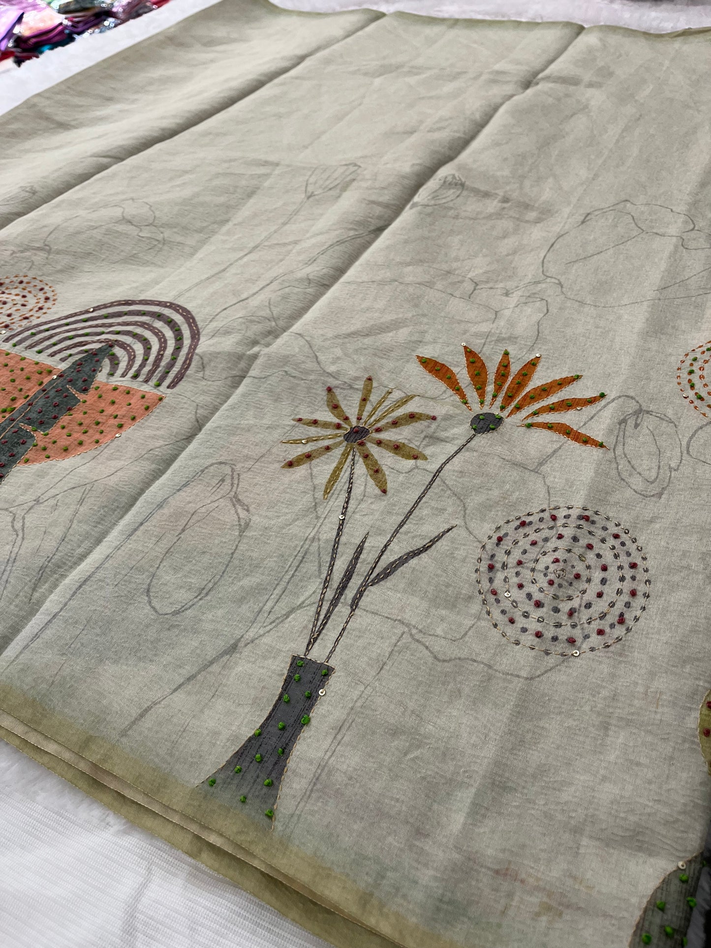 Knot Work Fancy Saree-F17