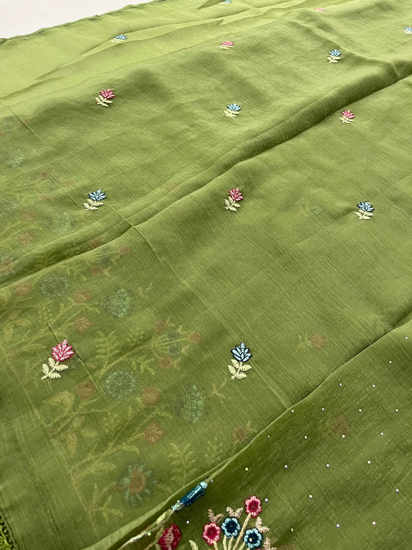 Soft organza embroidery