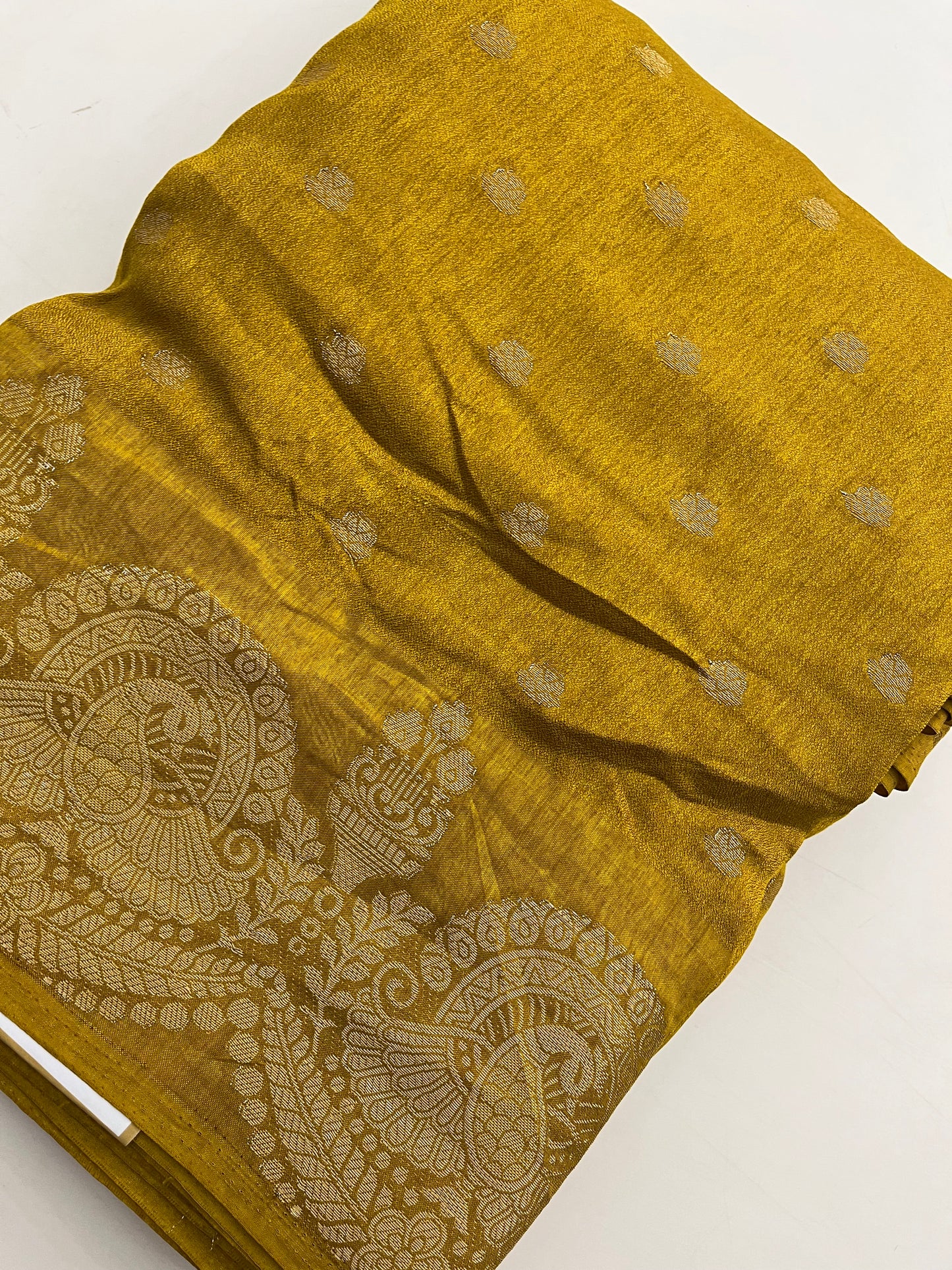 Tussar Fancy Gold Butties