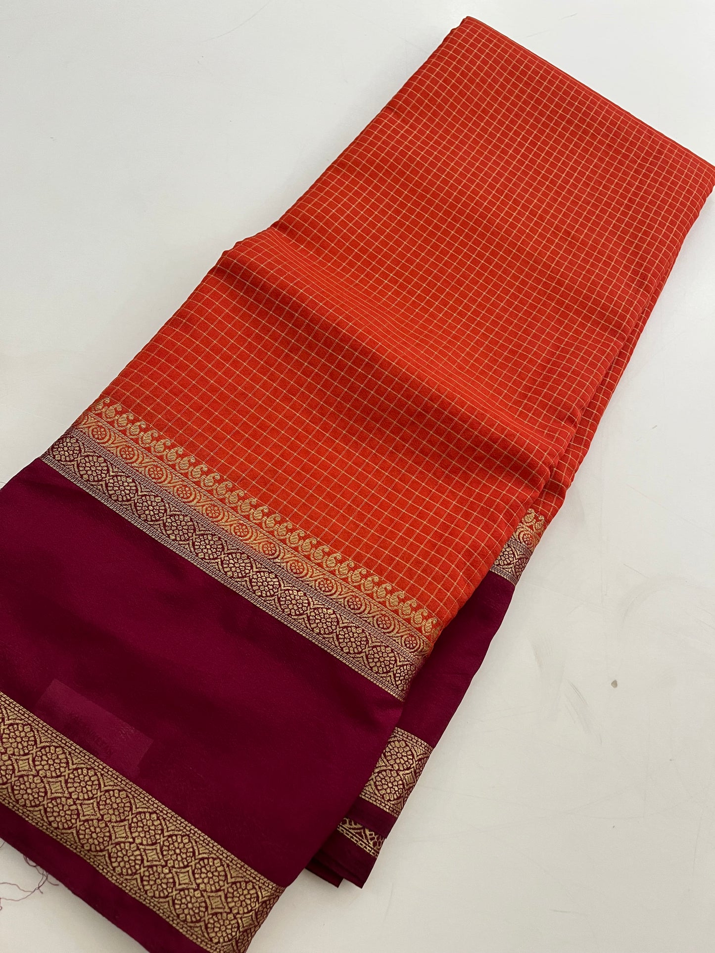 Crepe Small Checks Bentex Border