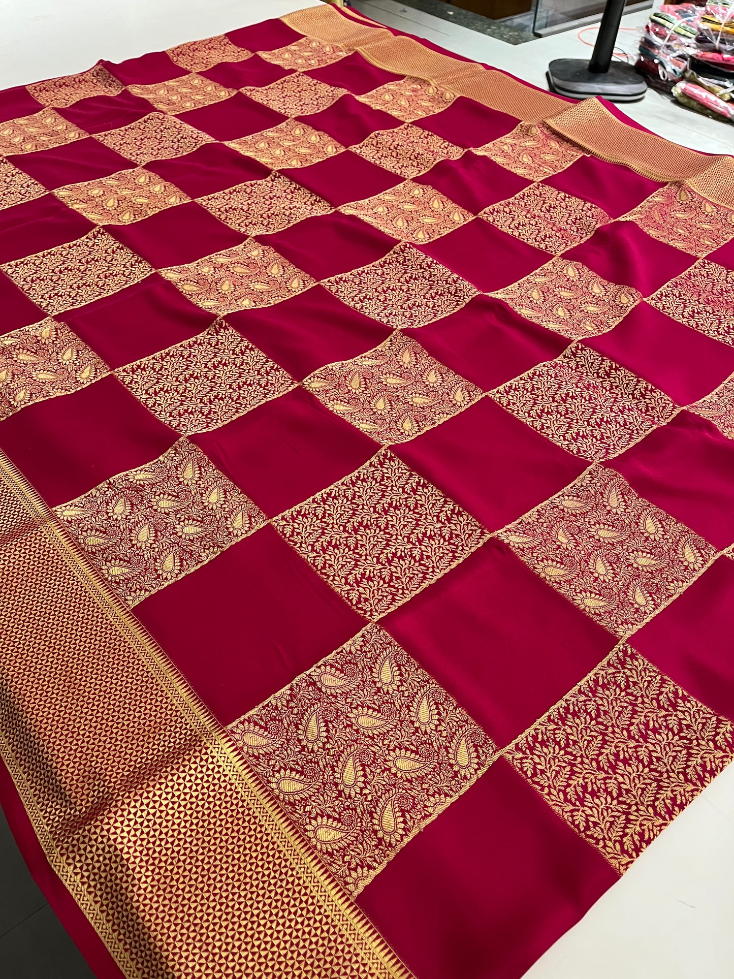 MA12-Pure crepe Mysore silk saree