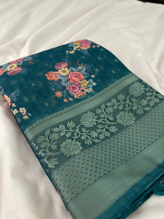 FLORAL ORGANZA SAREE