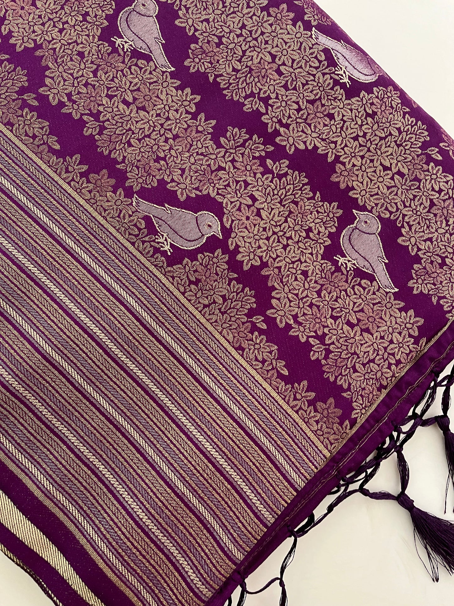 Banarasi crepe Brocade Saree