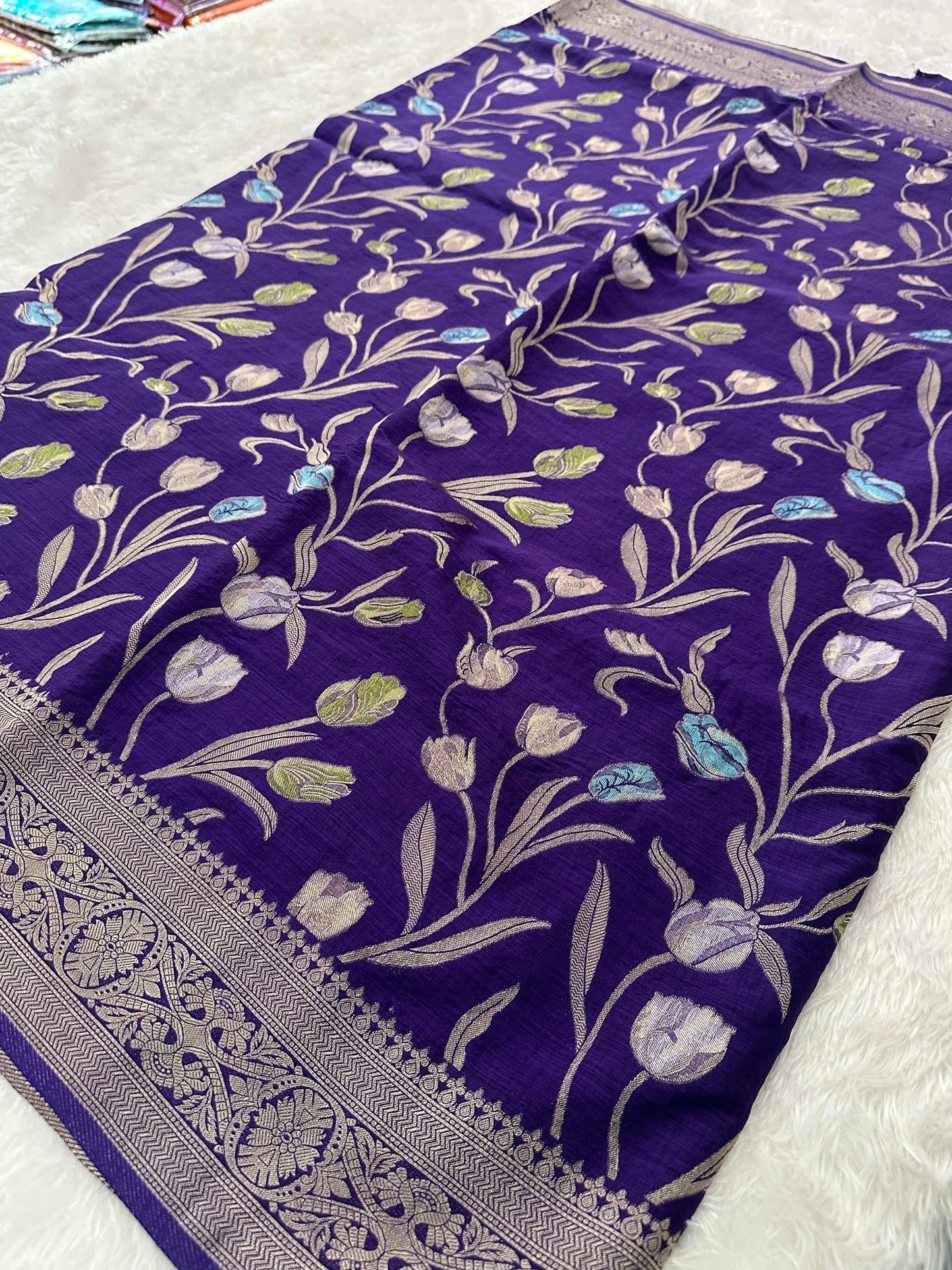 Tulips Linen Premium Saree-M13