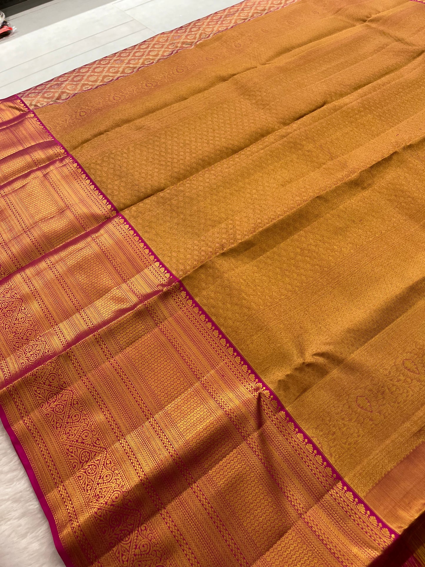 M2 pure designer Kanchi silk saree