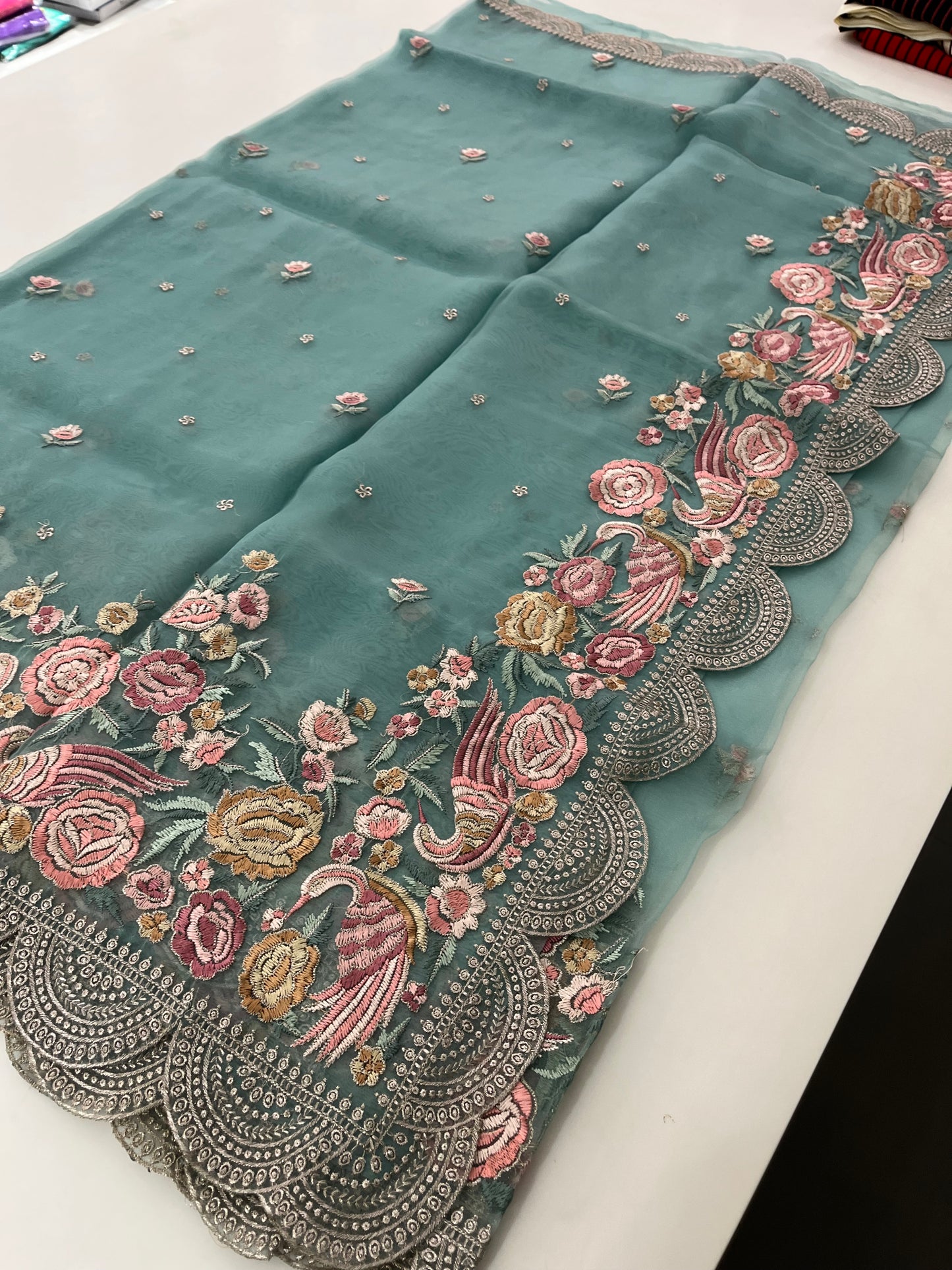 Embroidery Organza premium Saree