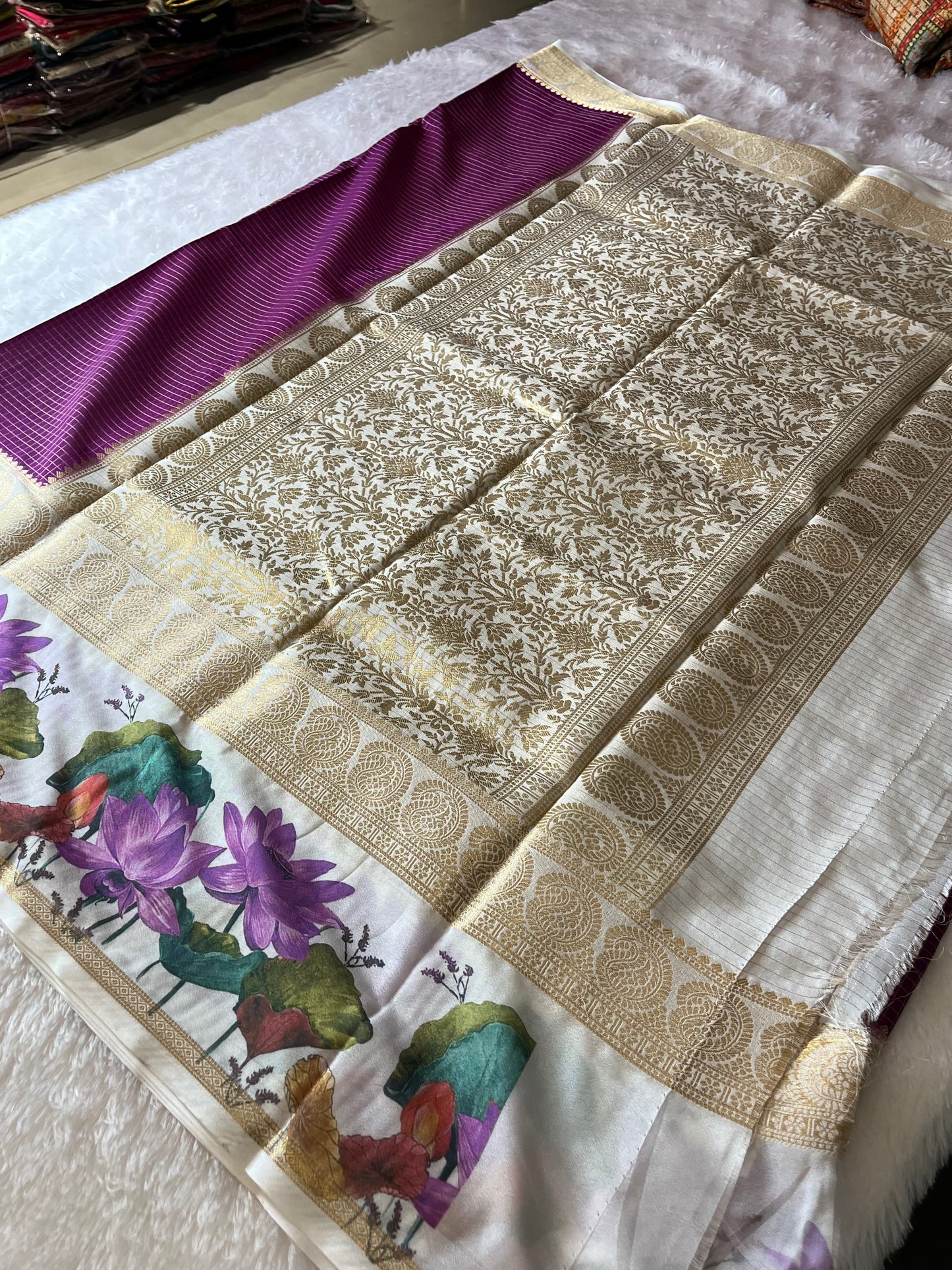 Designer Printed Crape Silk