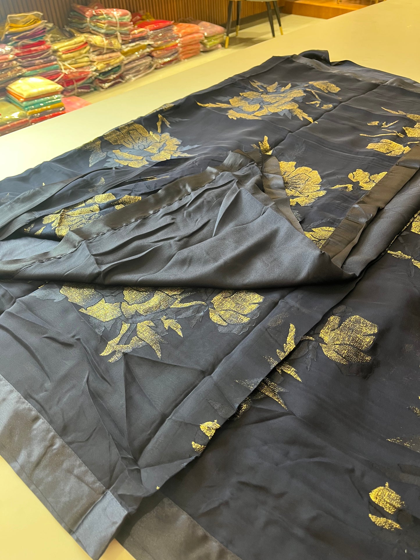 Brosso Chiffon satin Border Premium