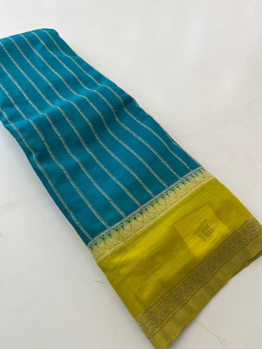 Designer crape Chinnon saree