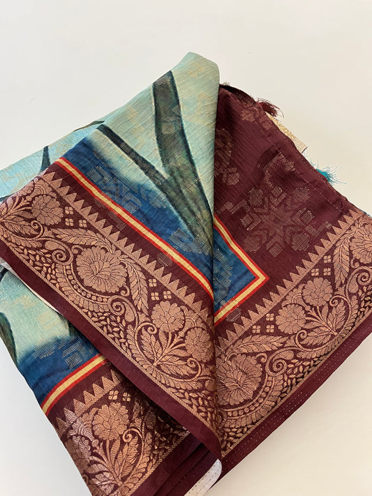Tussar silk printed