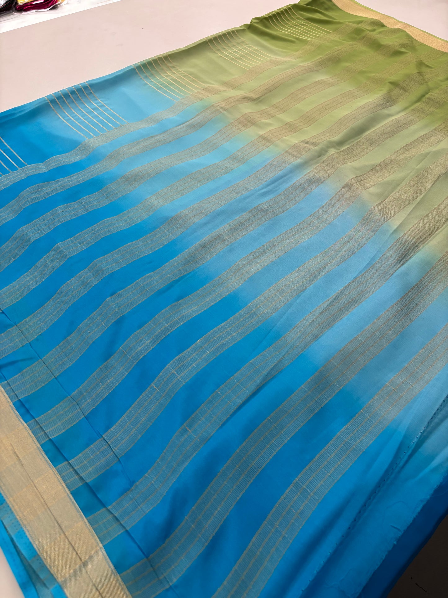 Multi color dyed premium crape silk