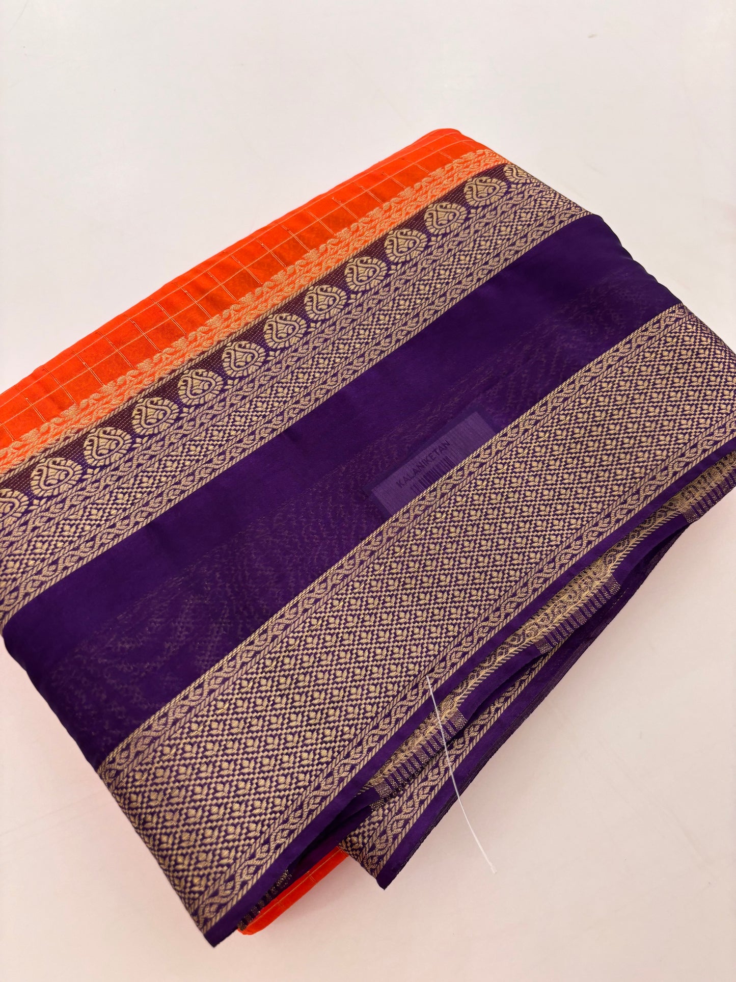 Crape silk fancy checks