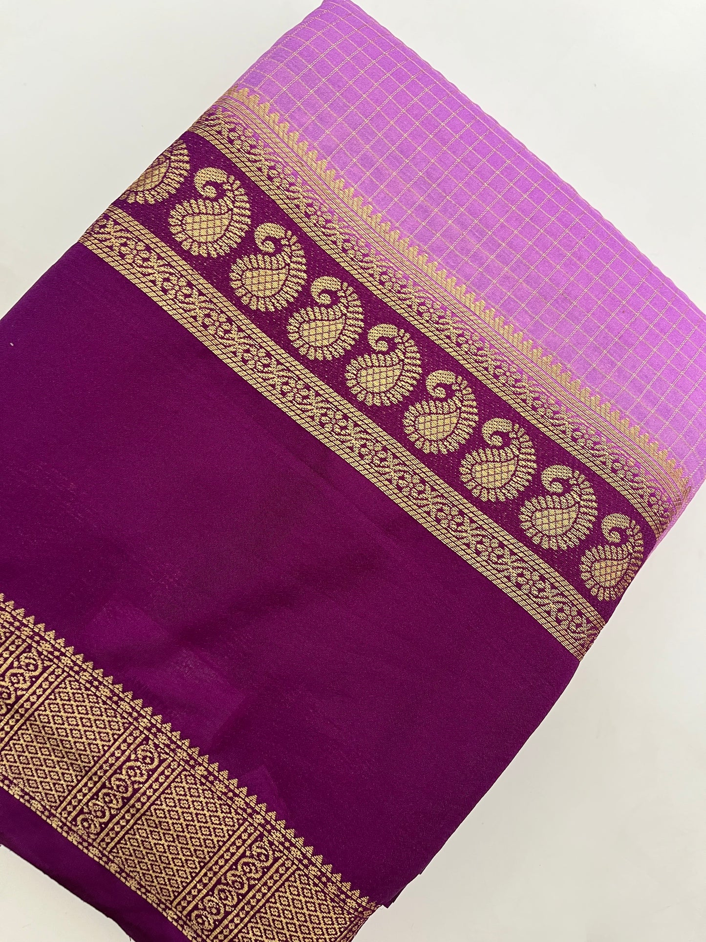 Crepe Small Checks Bentex Border