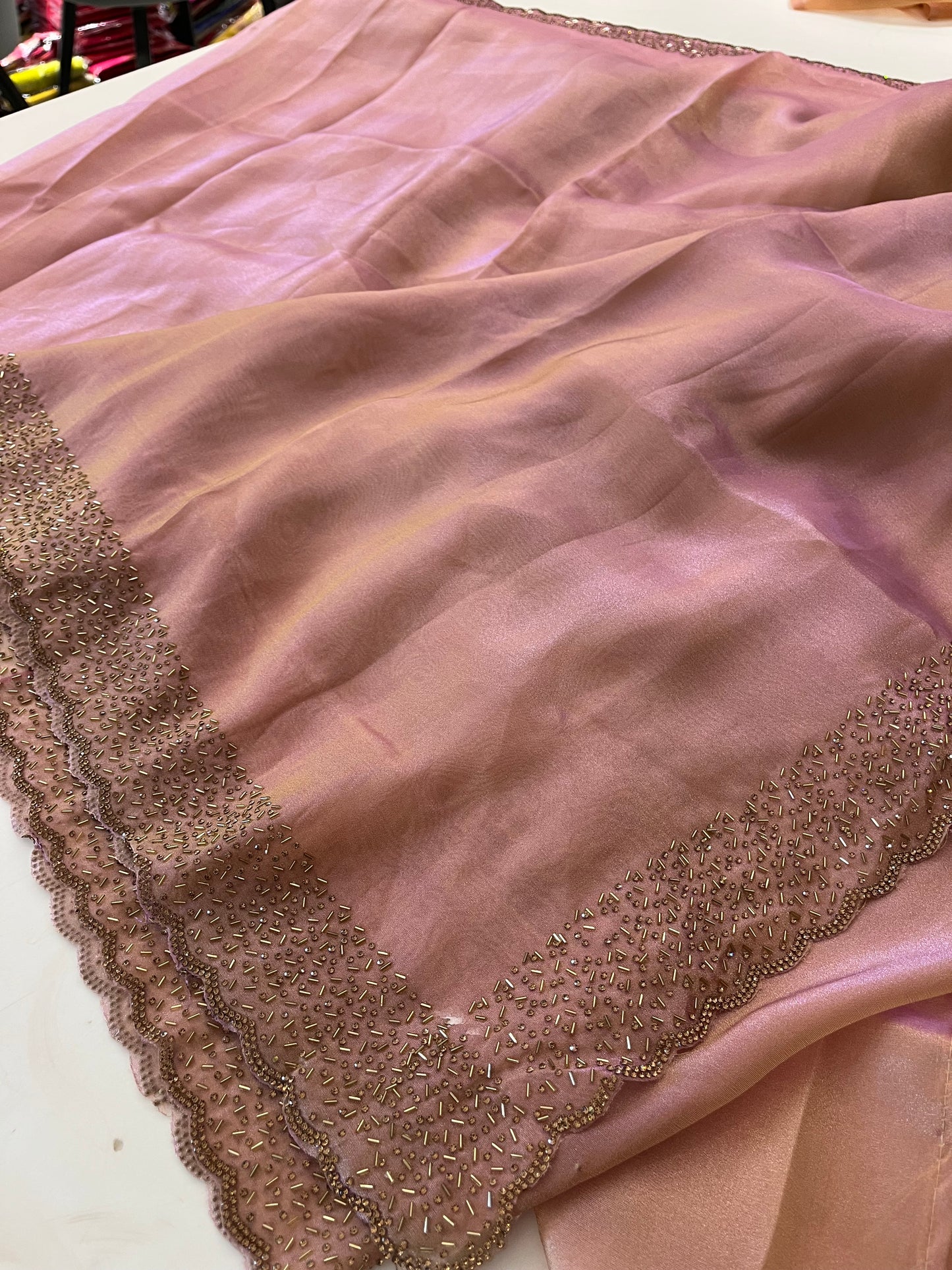 Tissue Organza Stone work border