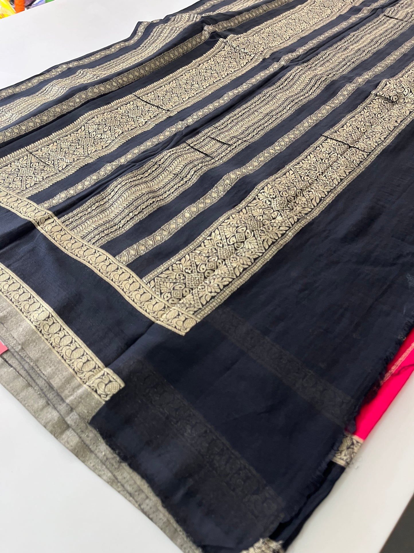 Designer crape chinnon saree