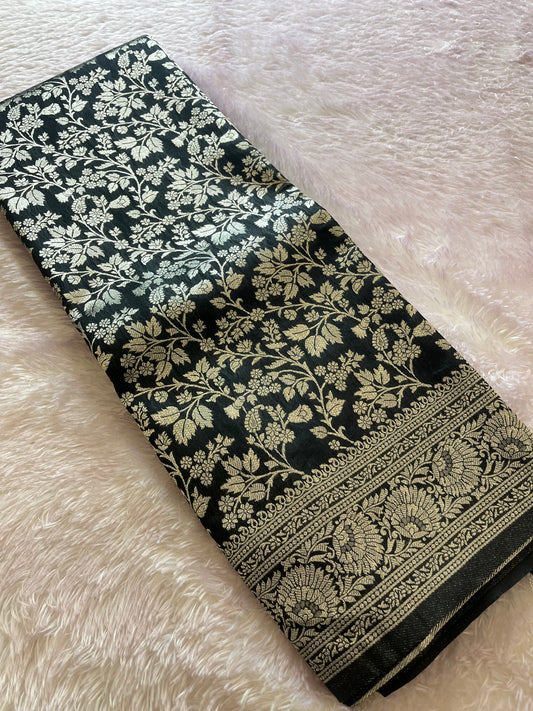 Tussar Silver Brocade