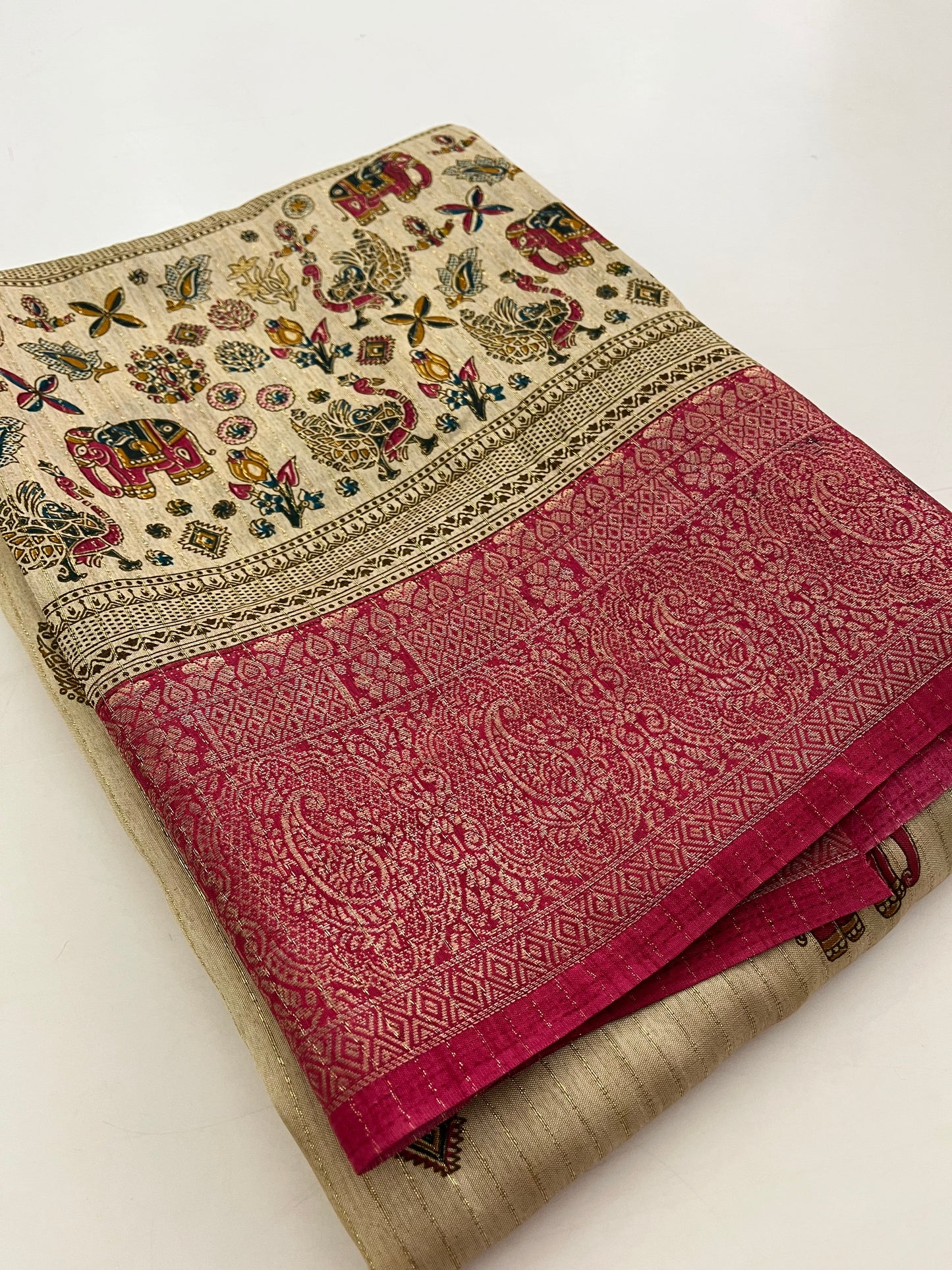 Tussar Fancy Printed