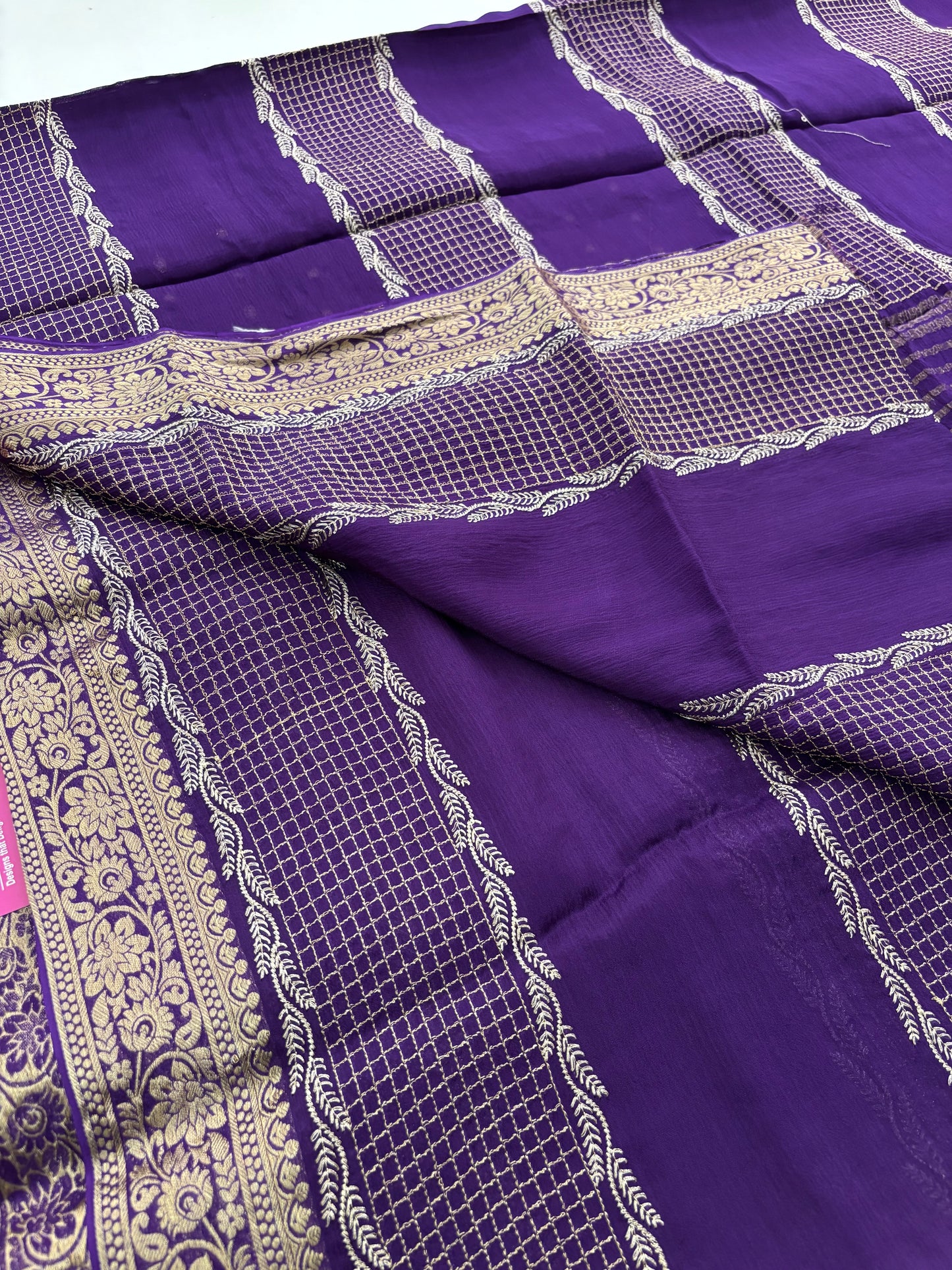 Designer soft Chinnon full embroidery