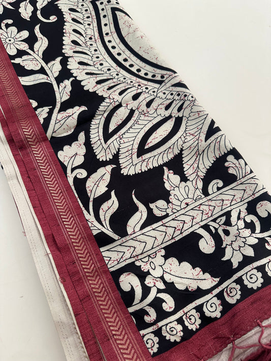 Kalamkari Tussar Printed-M26