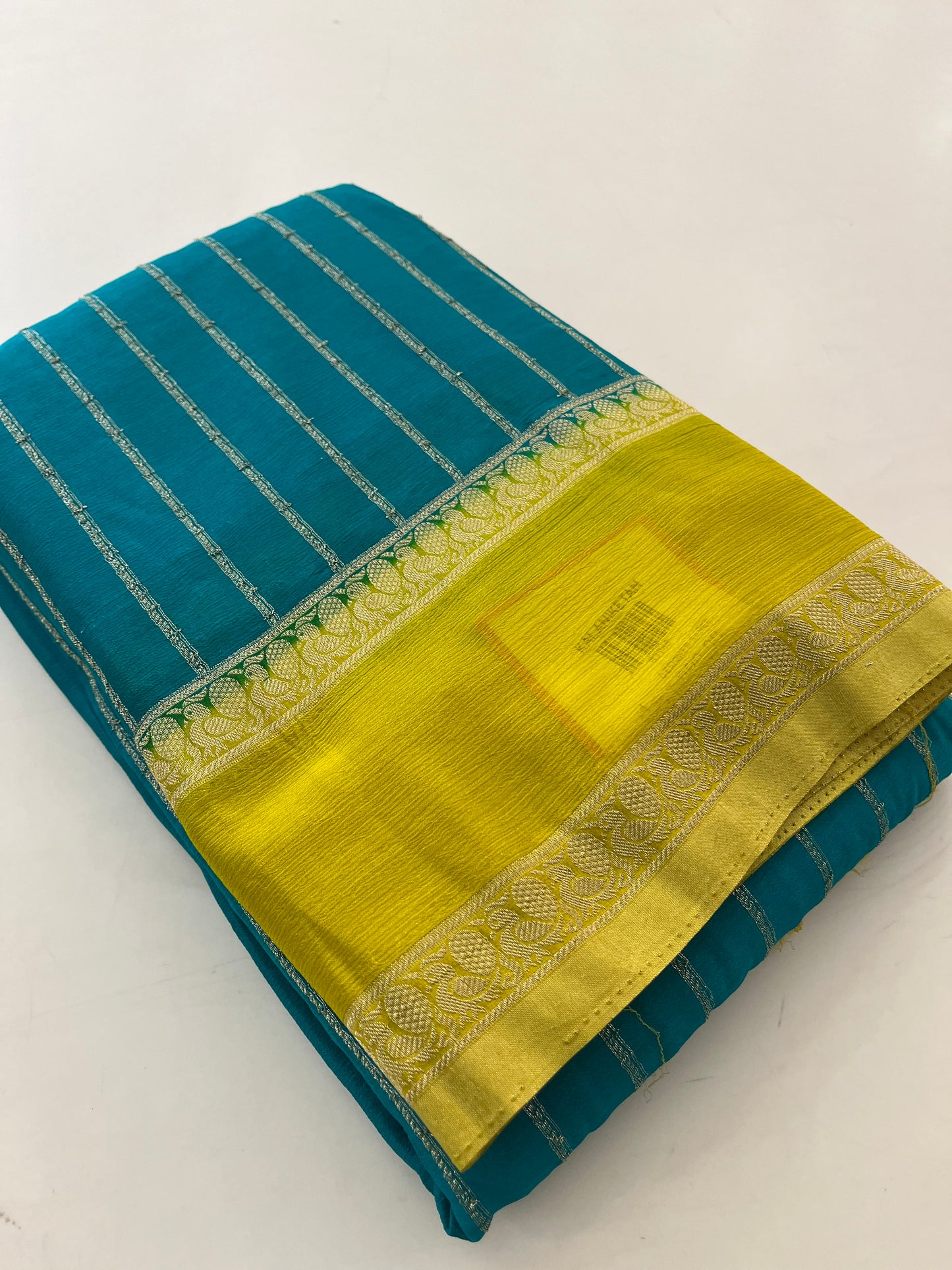 Designer crape Chinnon saree