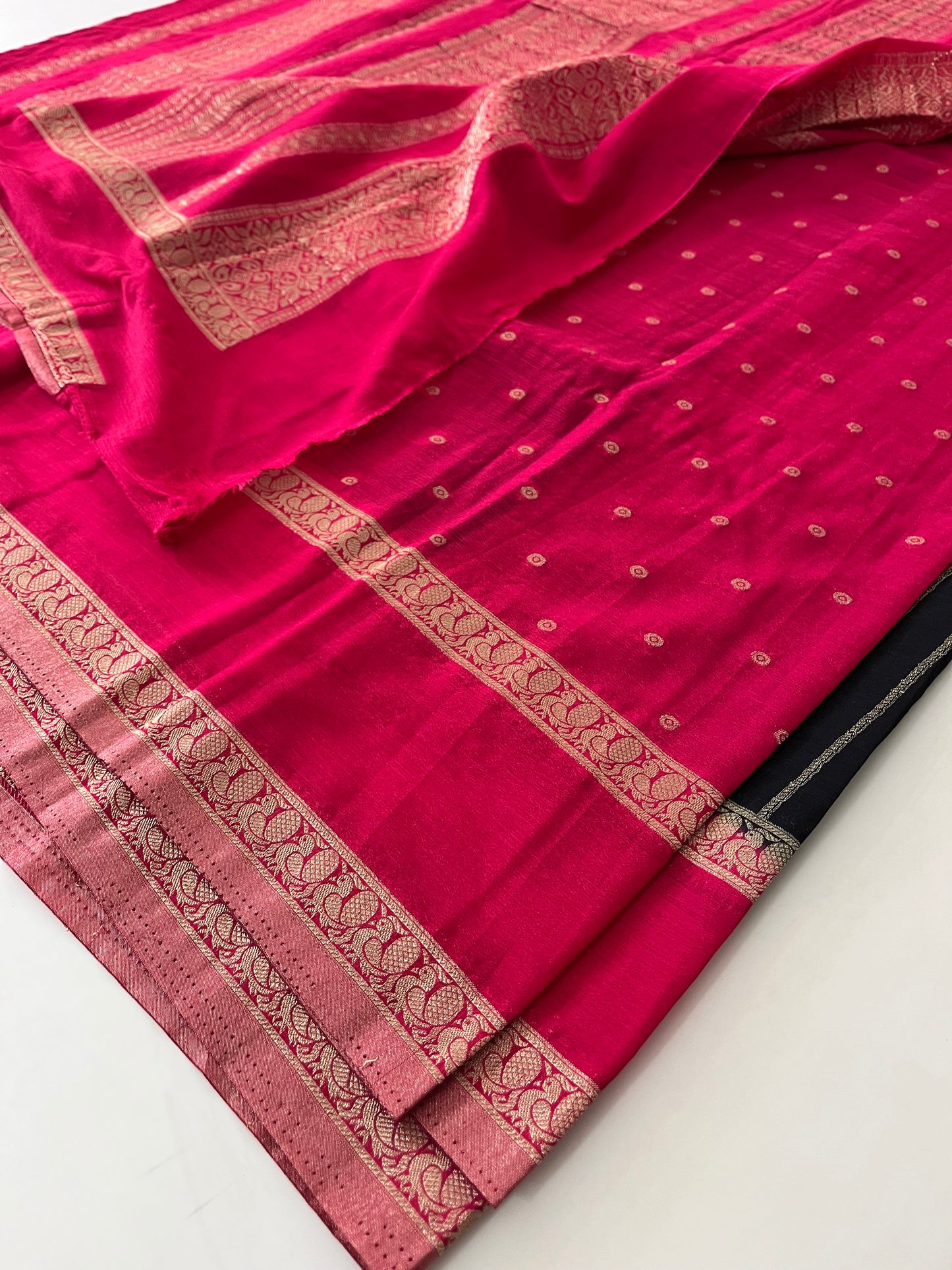 Designer crape Chinnon saree