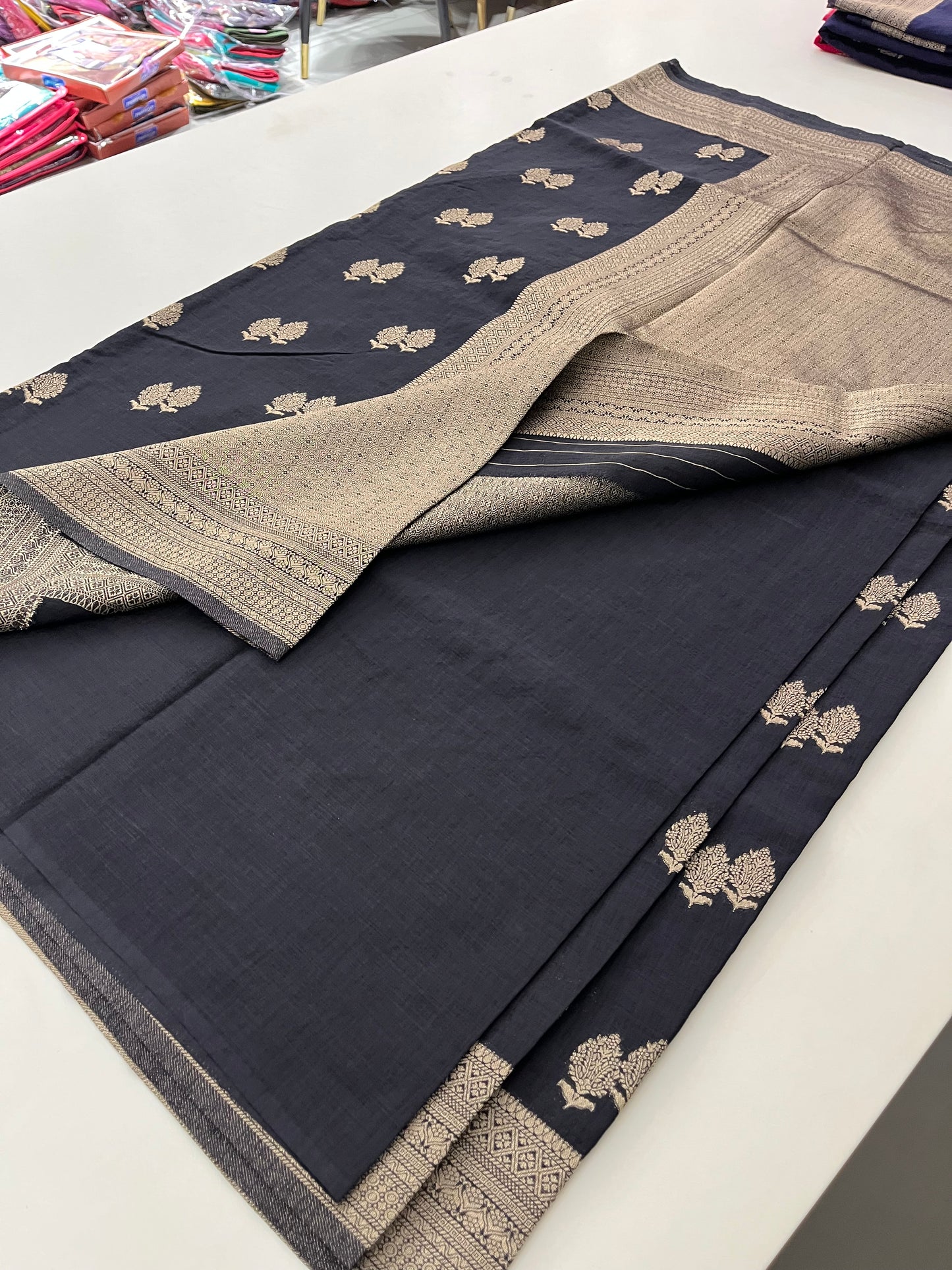 Linen Fancy Saree