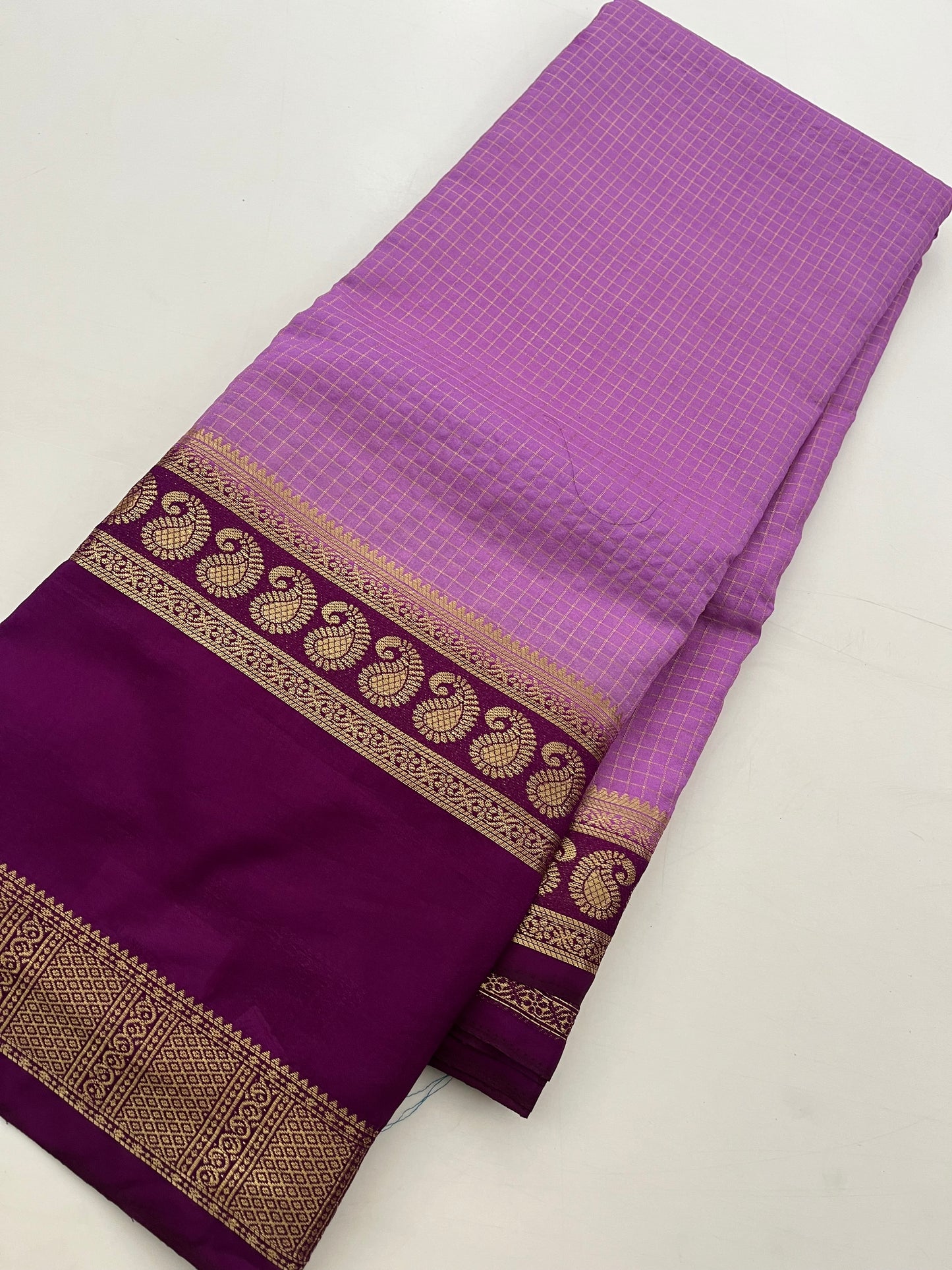 Crepe Small Checks Bentex Border