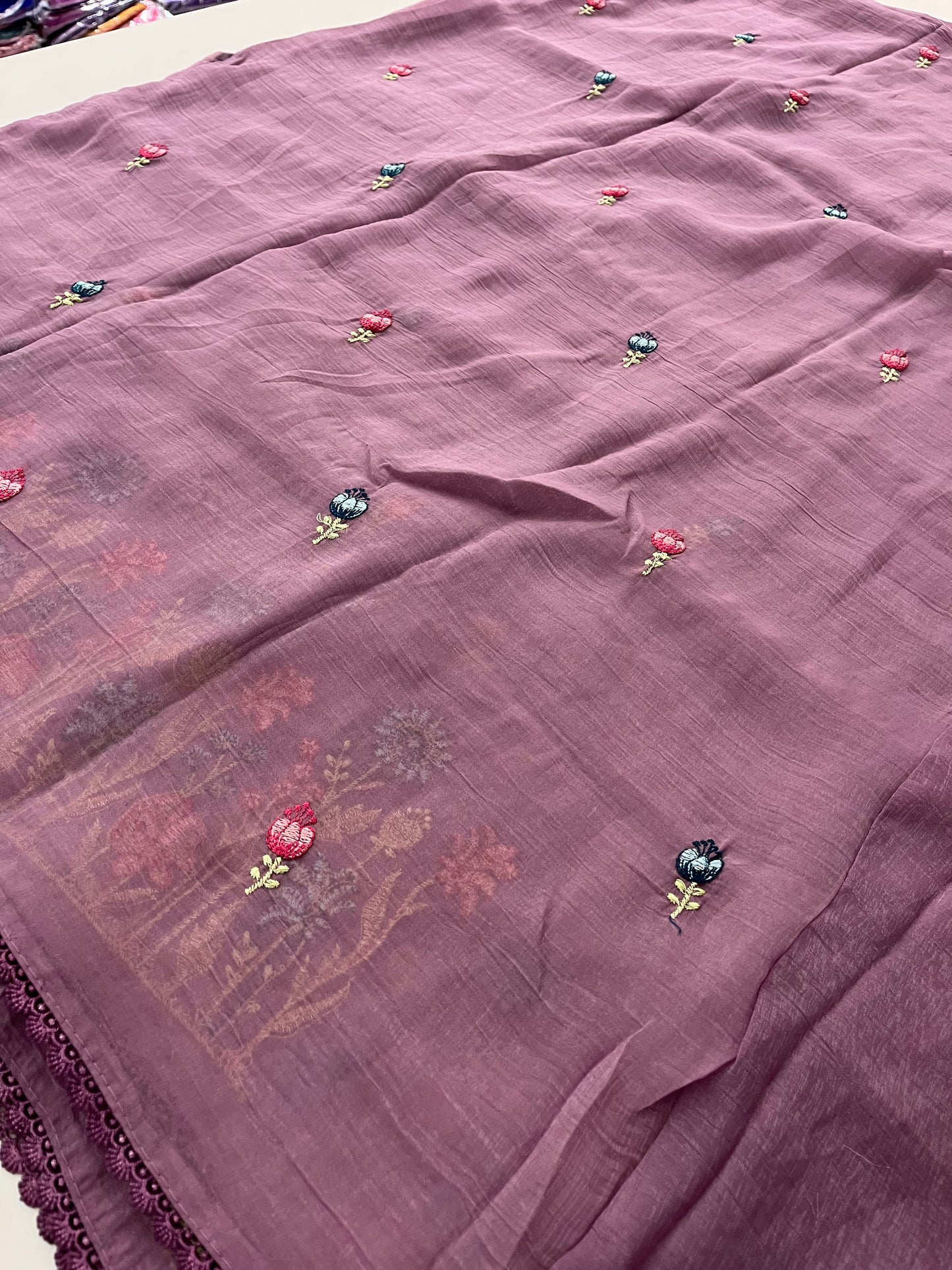 Soft organza embroidery